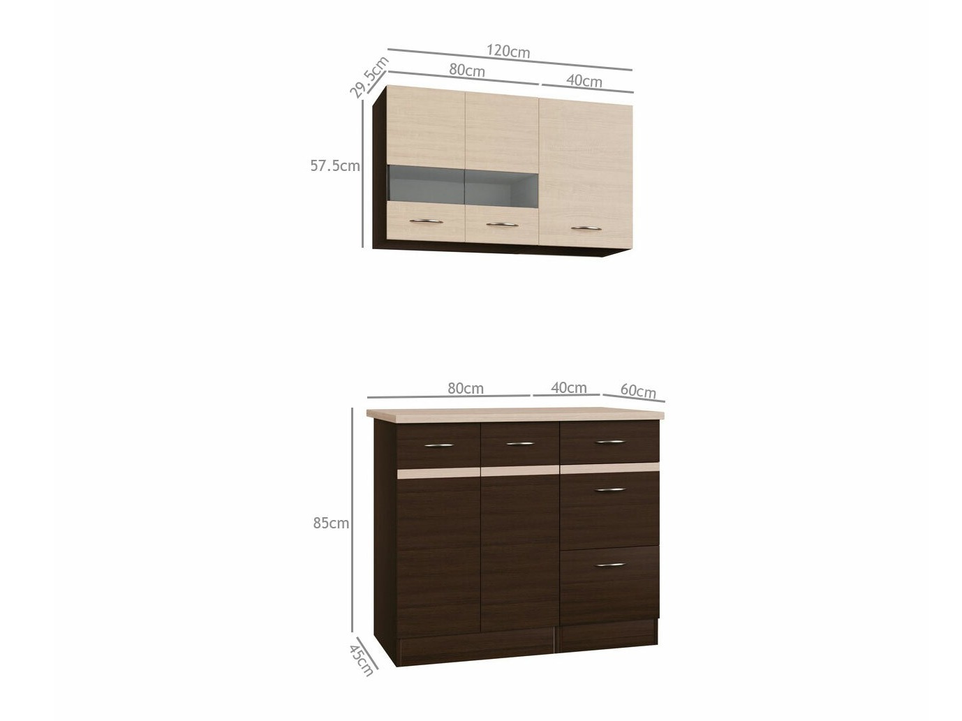 Moduļu virtuves komplekts Eli Dark 118