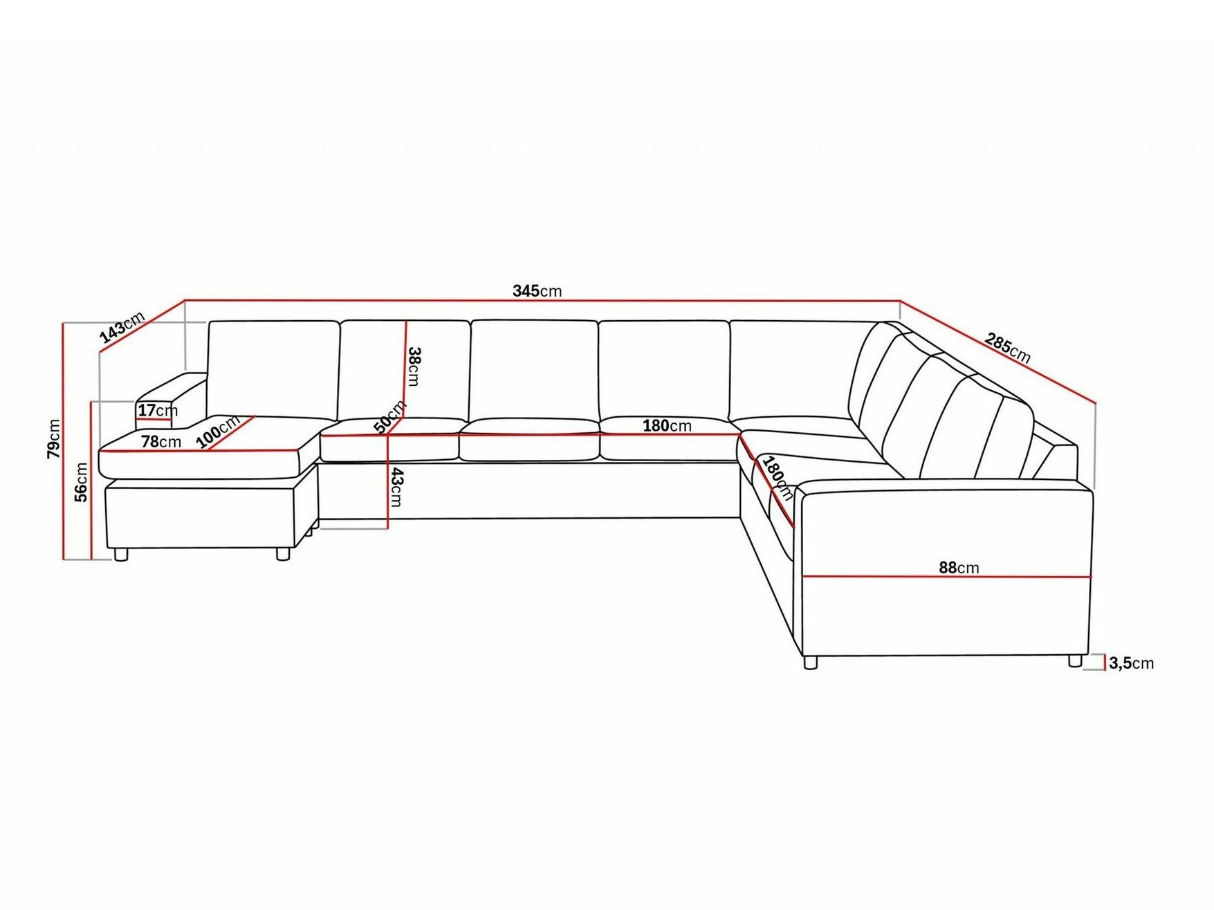 Угловой диван Scandinavian Choice Remavio 125 (Dortmund 1115)