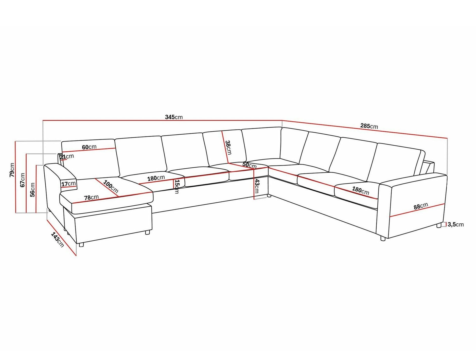 Угловой диван Scandinavian Choice Remavio 125 (Dortmund 1115)