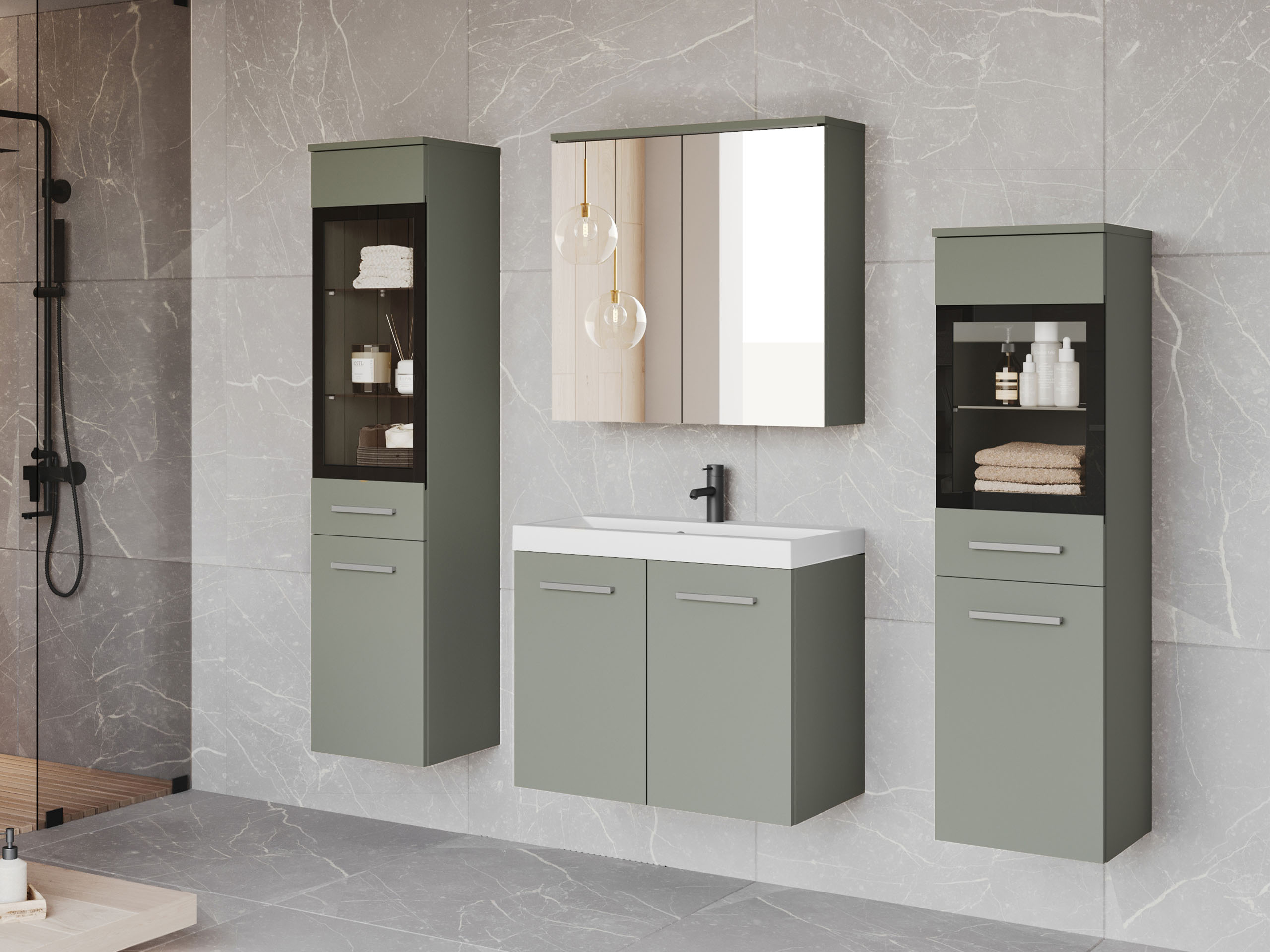 Набор для ванной комнаты Sarasota 140 (Пыльно-зеленый)