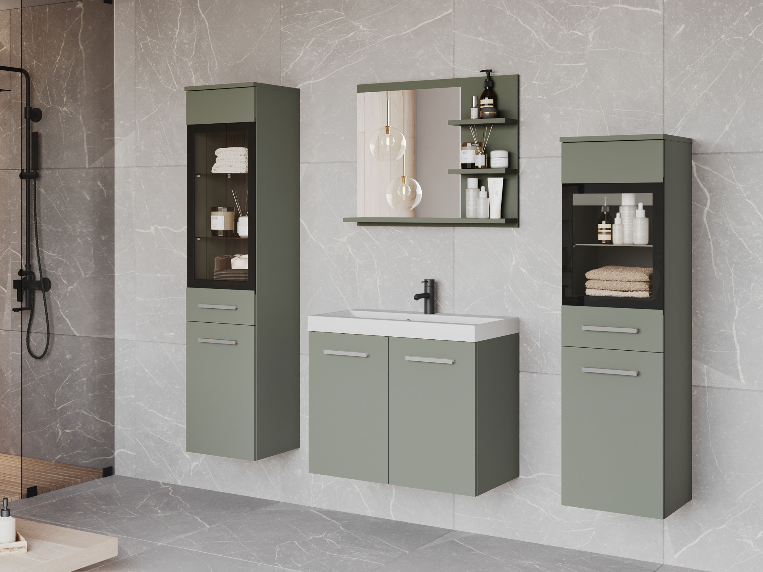 Набор для ванной комнаты Sarasota 141 (Пыльно-зеленый)