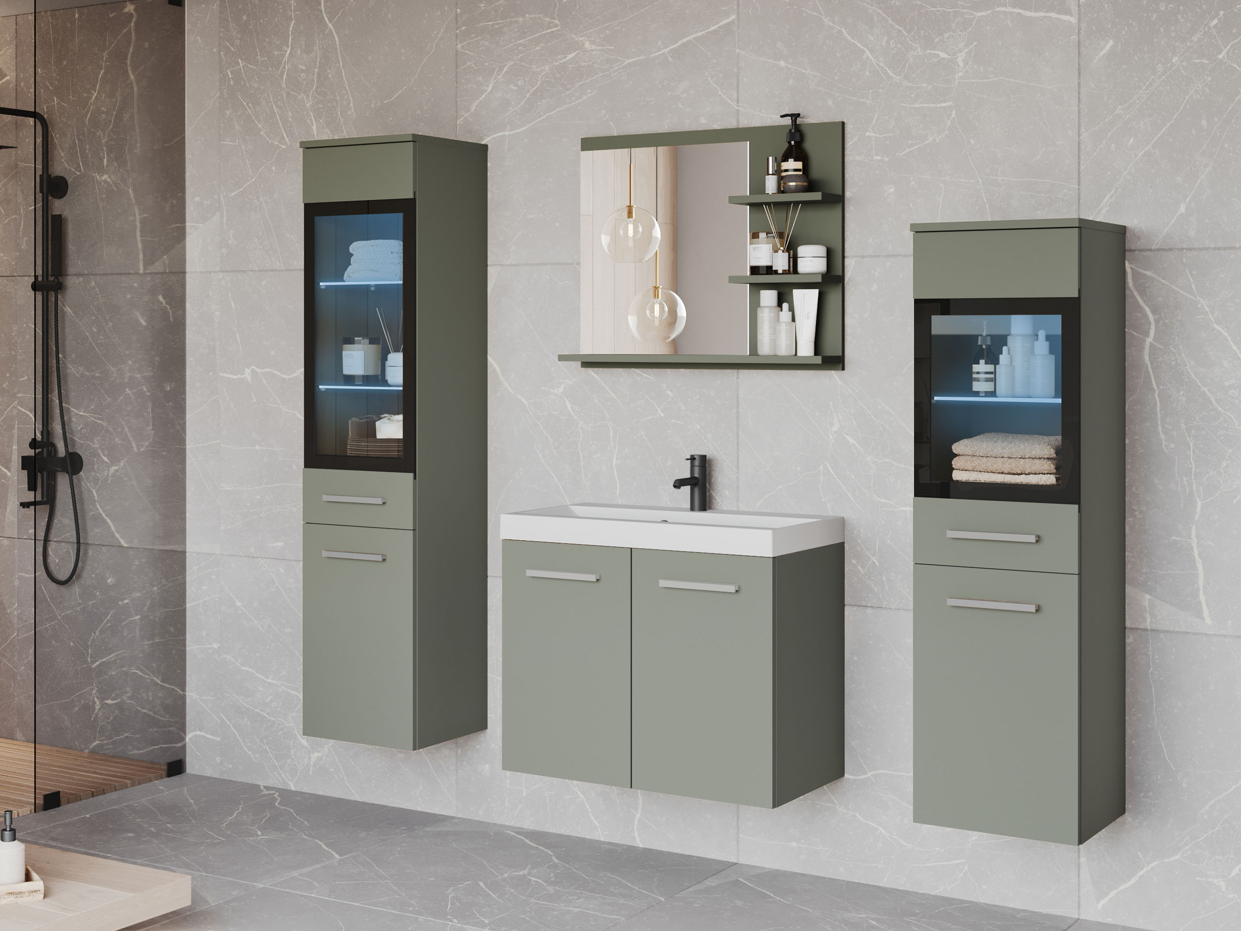 Набор для ванной комнаты Sarasota 141 (Пыльно-зеленый)