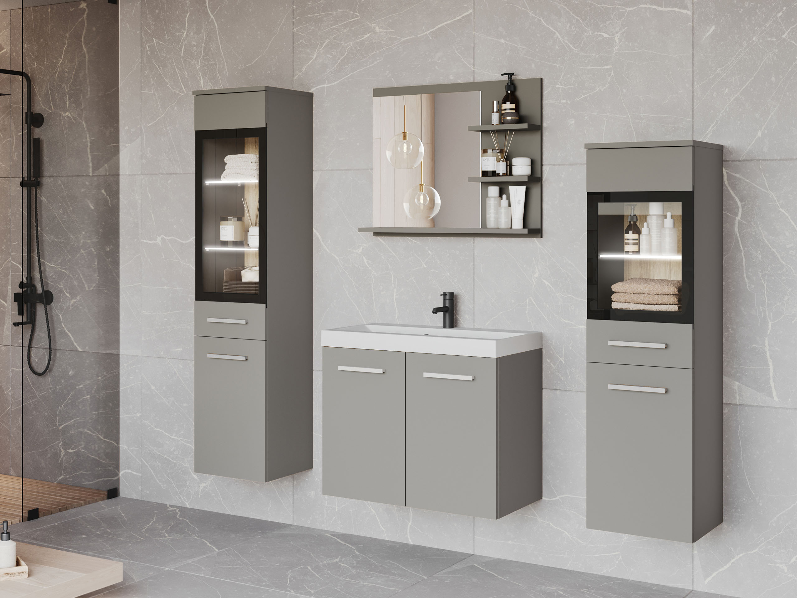 Набор для ванной комнаты Sarasota 141 (Серый)