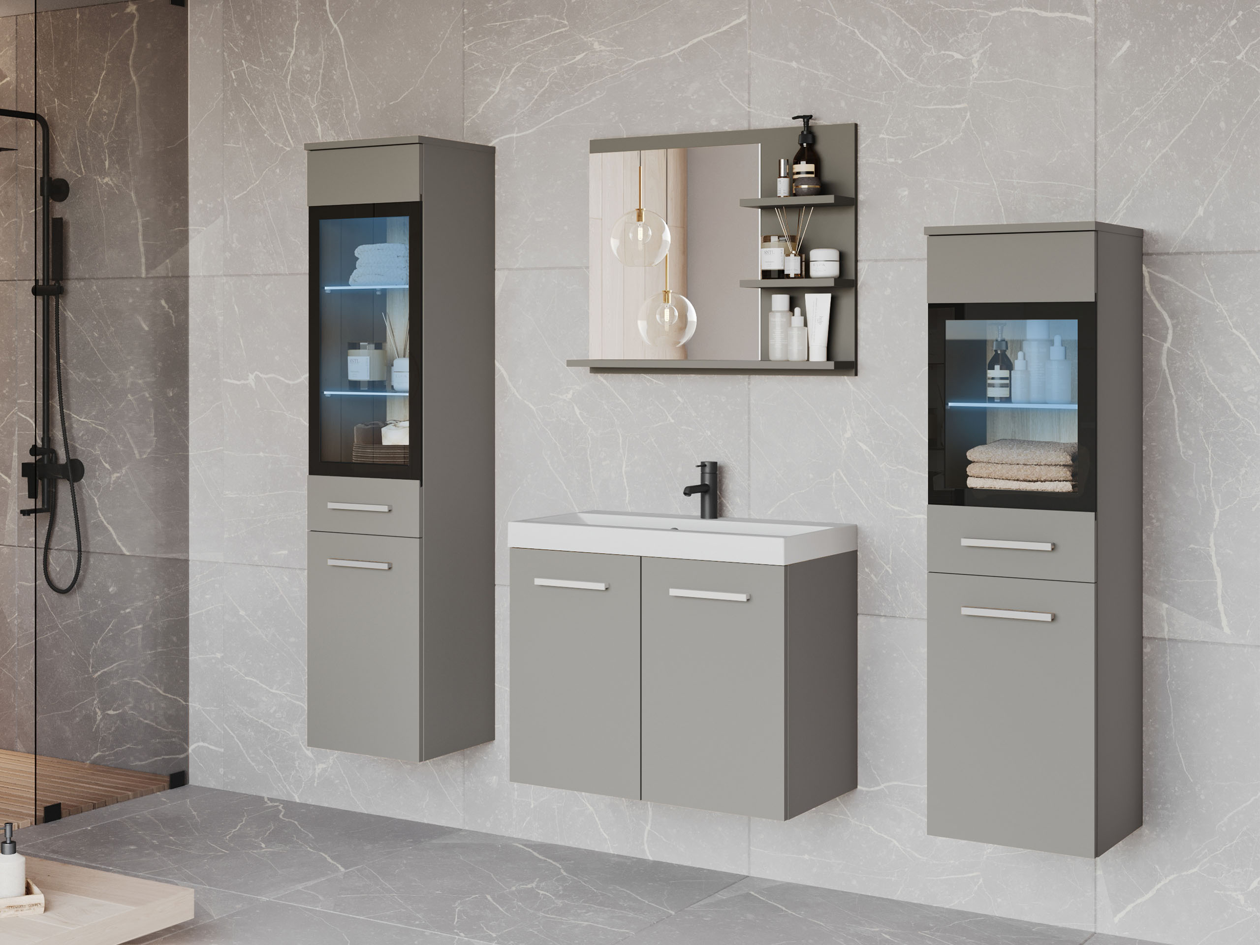 Набор для ванной комнаты Sarasota 141 (Серый)