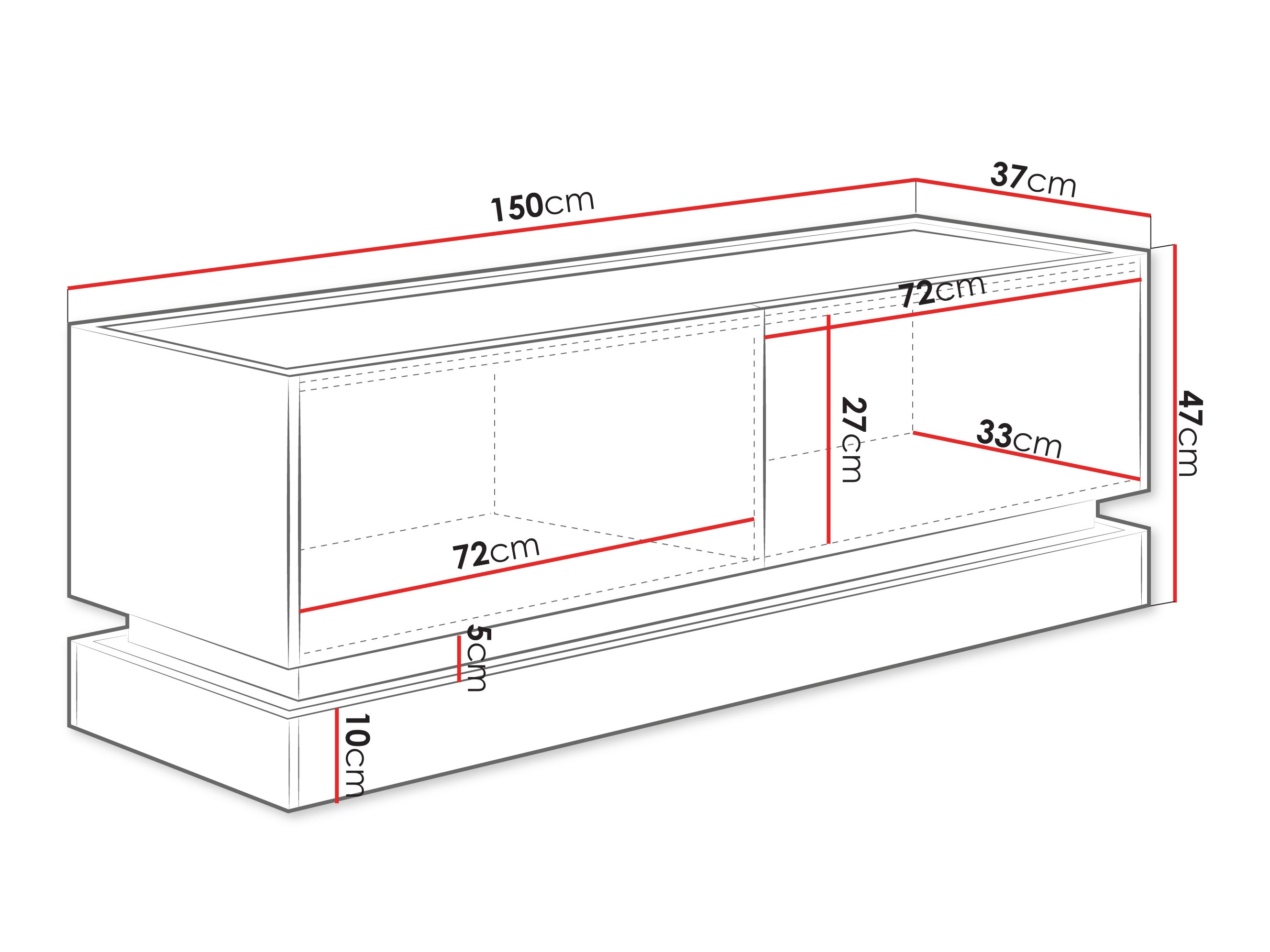 TV galds Comfivo Dalvenu 105 (Melns + Ozols)