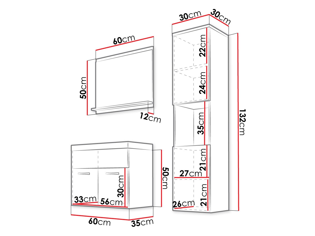 Vannas komplekts Sarasota 122 (Grafīts)