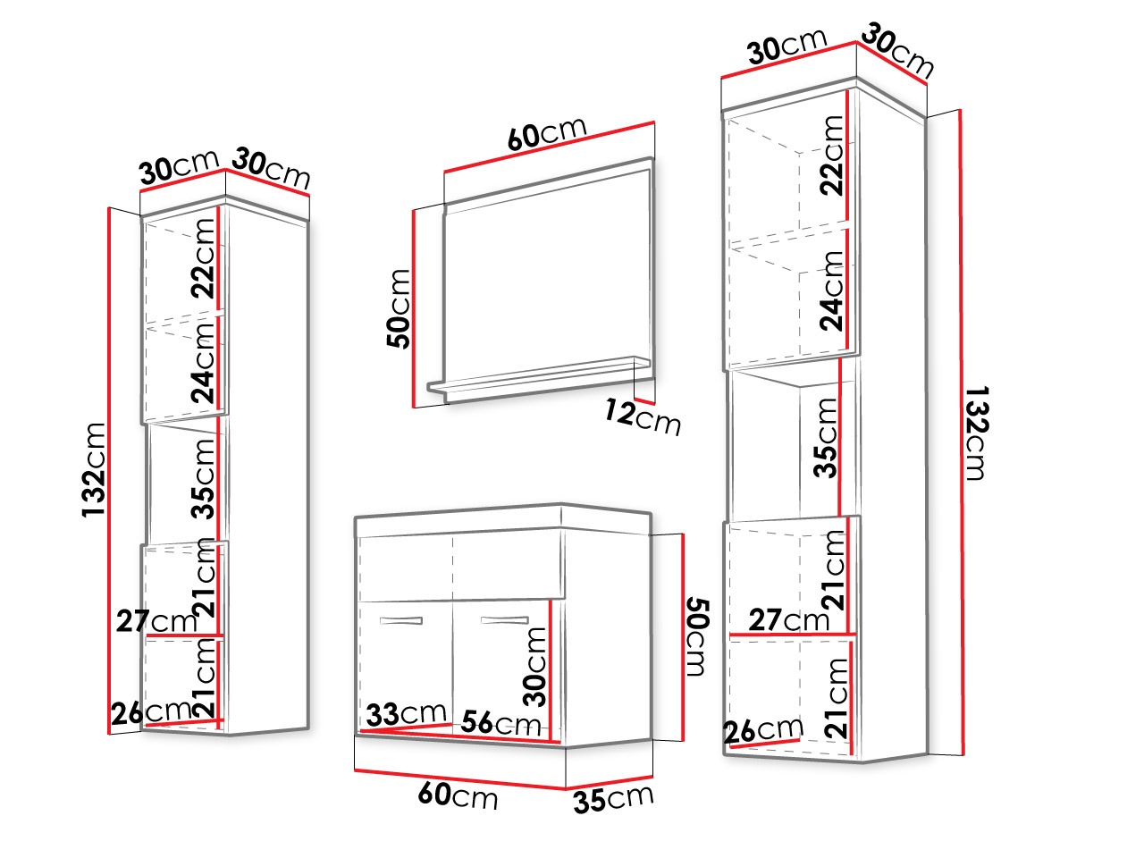 Vannas komplekts Sarasota 123 (Grafīts)