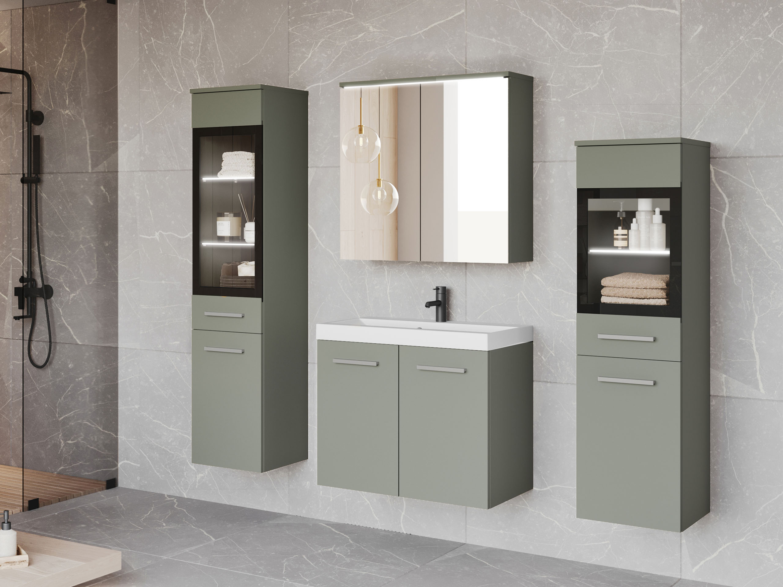 Vannas komplekts Sarasota 140 (Putekļaini zaļa)