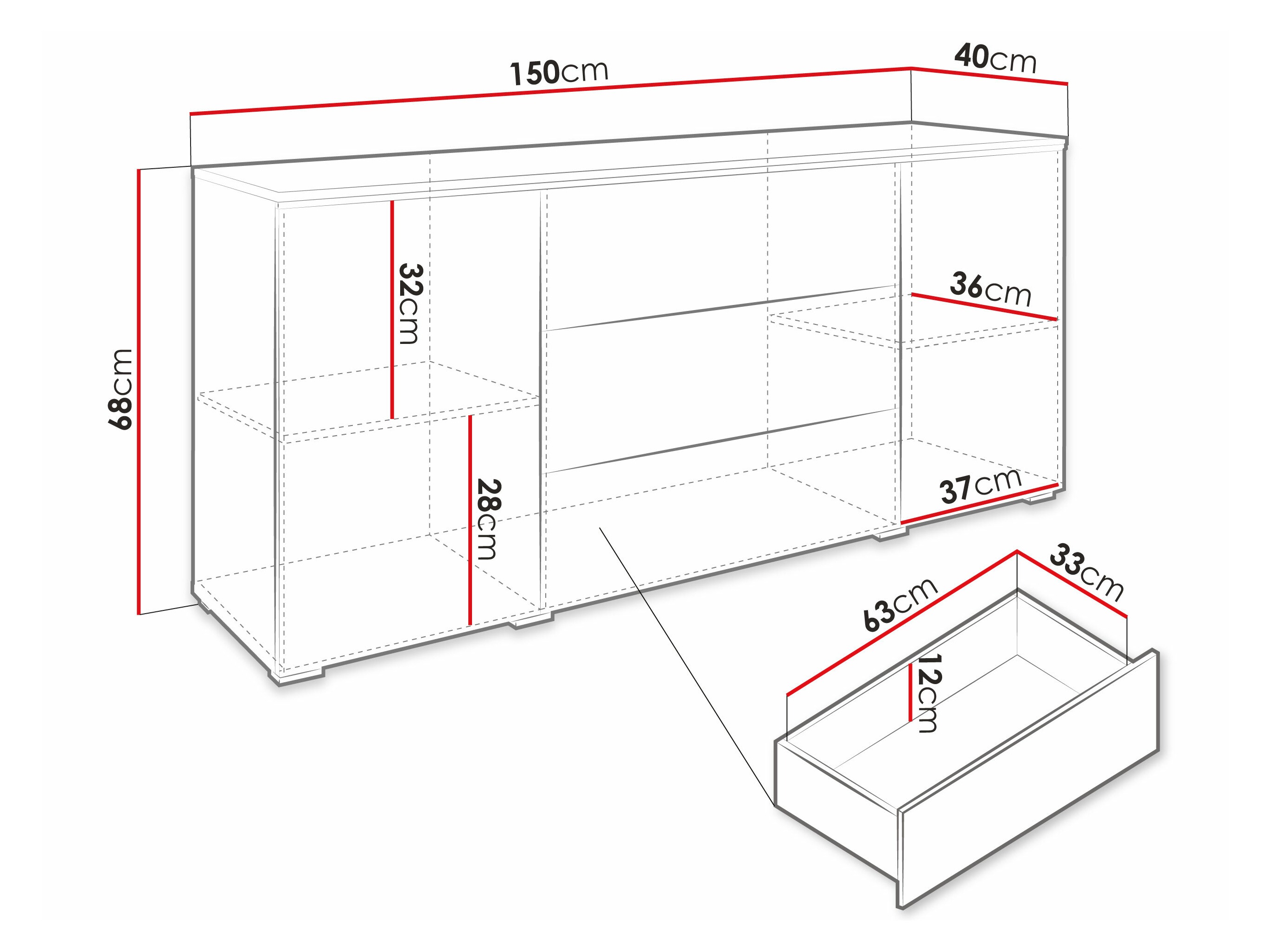 Kumode Sarasota 142 (Balts + Glancēts balts)