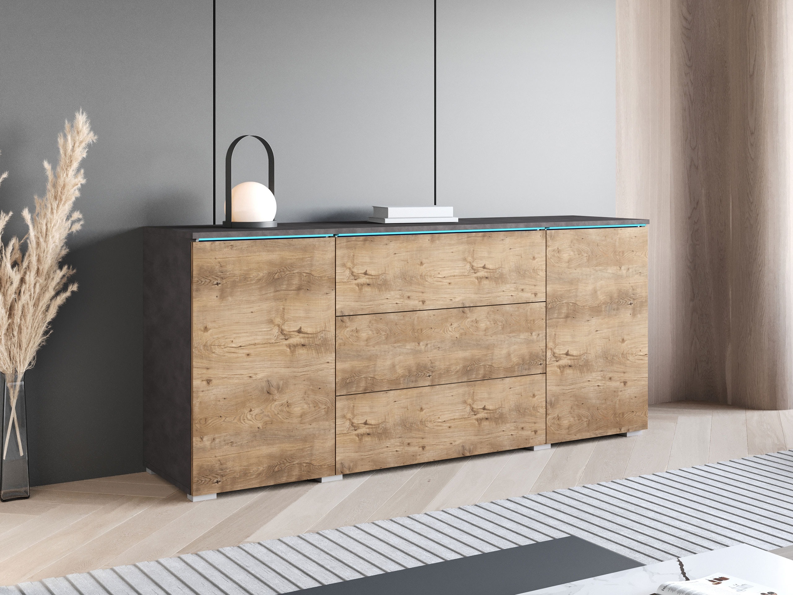 Kumode Sarasota 142 (Matera pelēks + Kastanis)