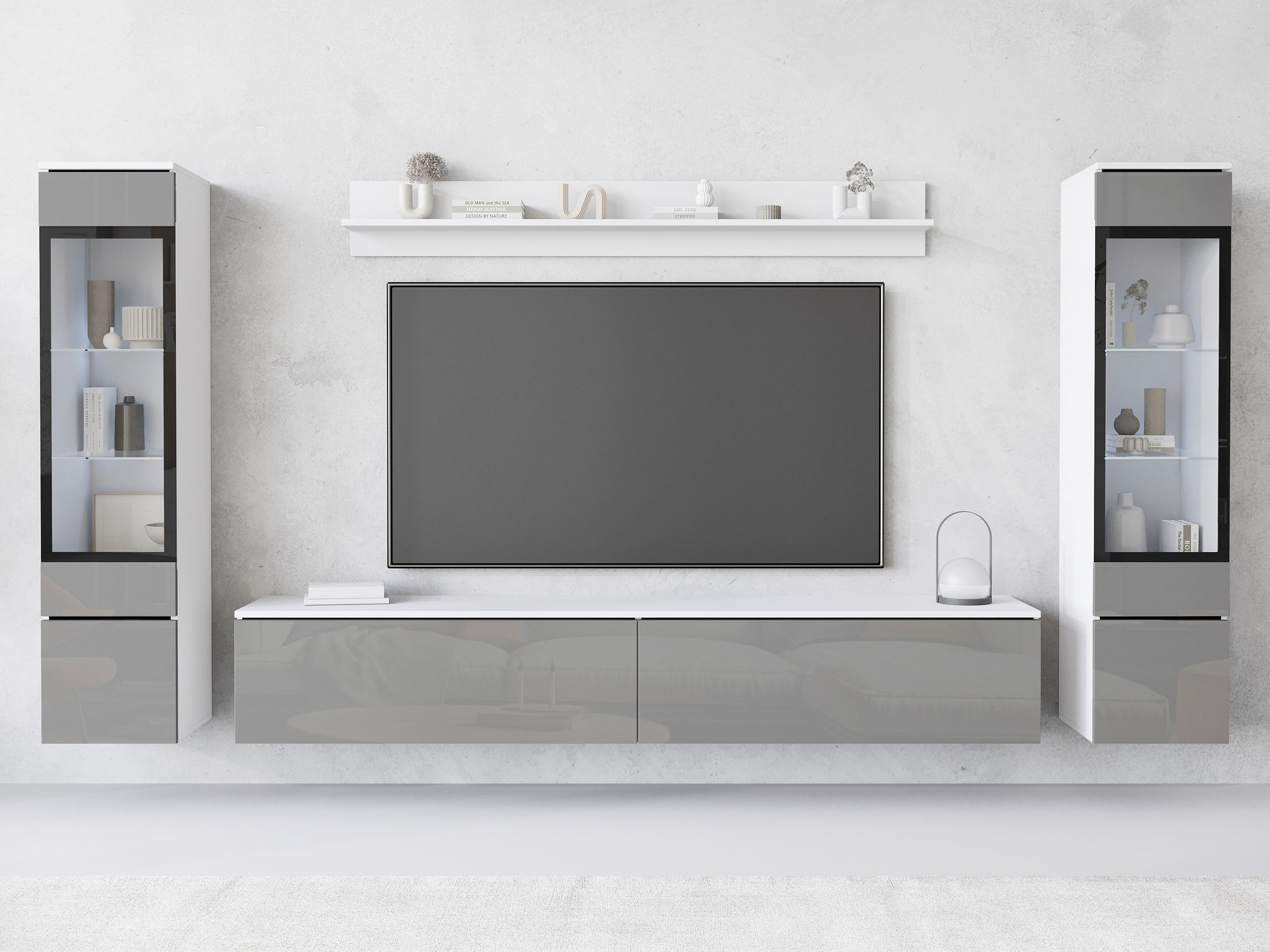 Набор для гостиной Sarasota 126 (Глянцевый серый)