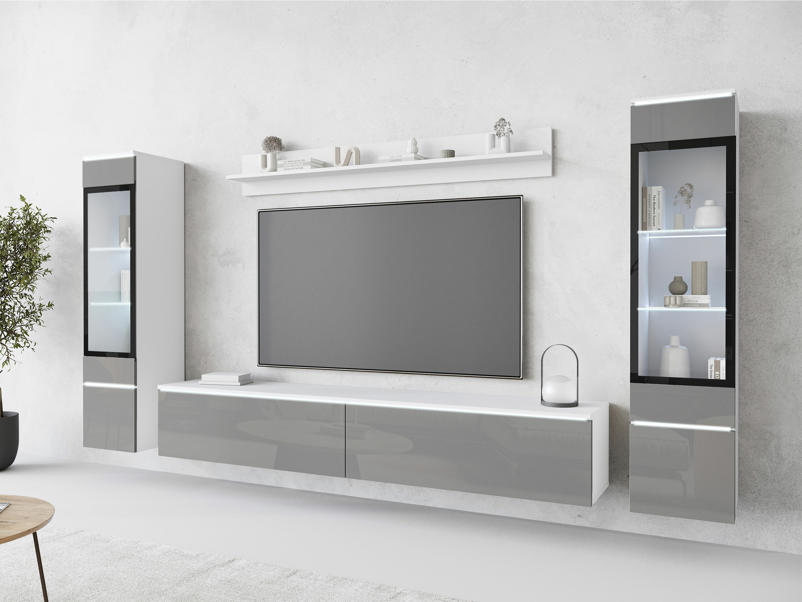 Набор для гостиной Sarasota 126 (Глянцевый серый)