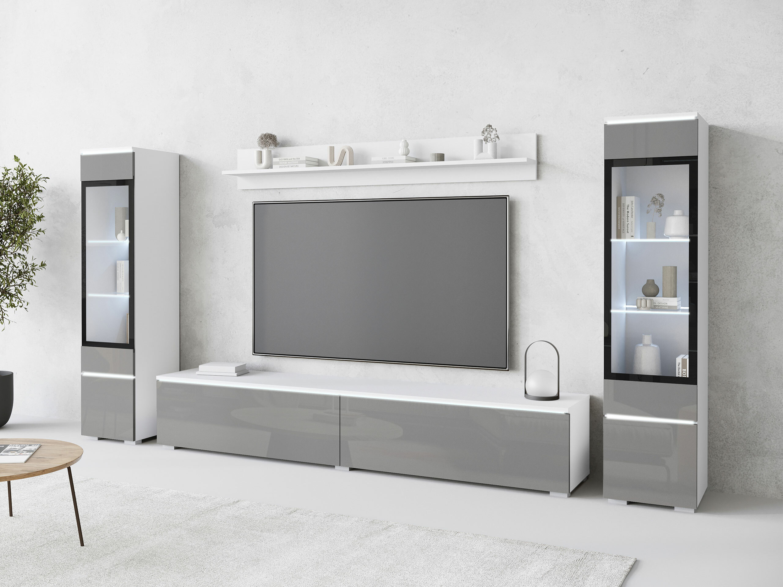 Набор для гостиной Sarasota 126 (Глянцевый серый)