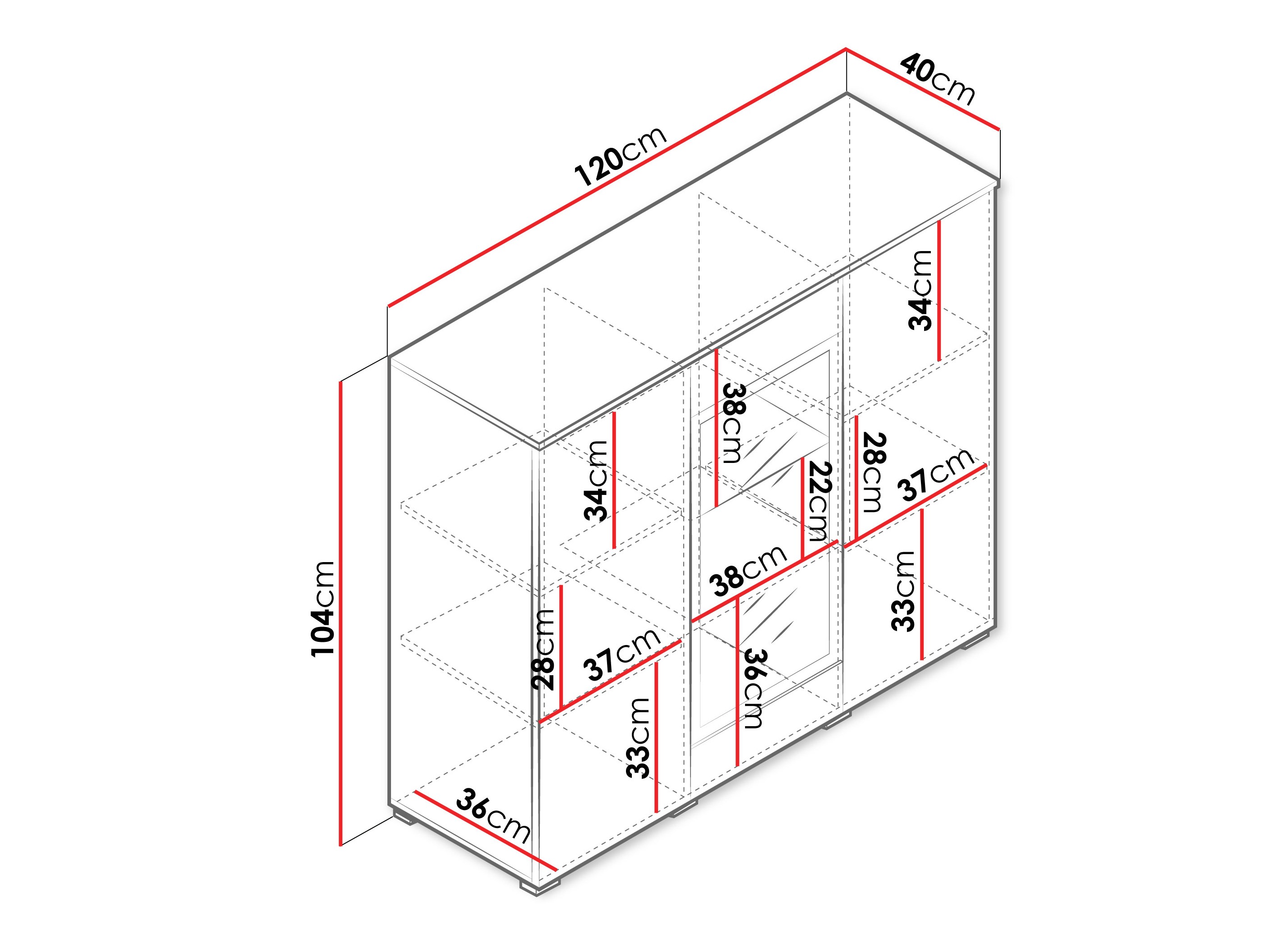 Skapis Sarasota 186 (Kašmirs)
