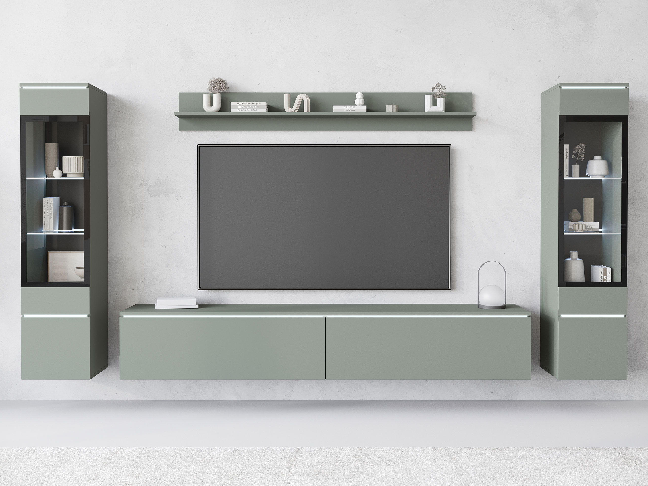 Viesistabas komplekts Sarasota 126 (Putekļaini zaļa)