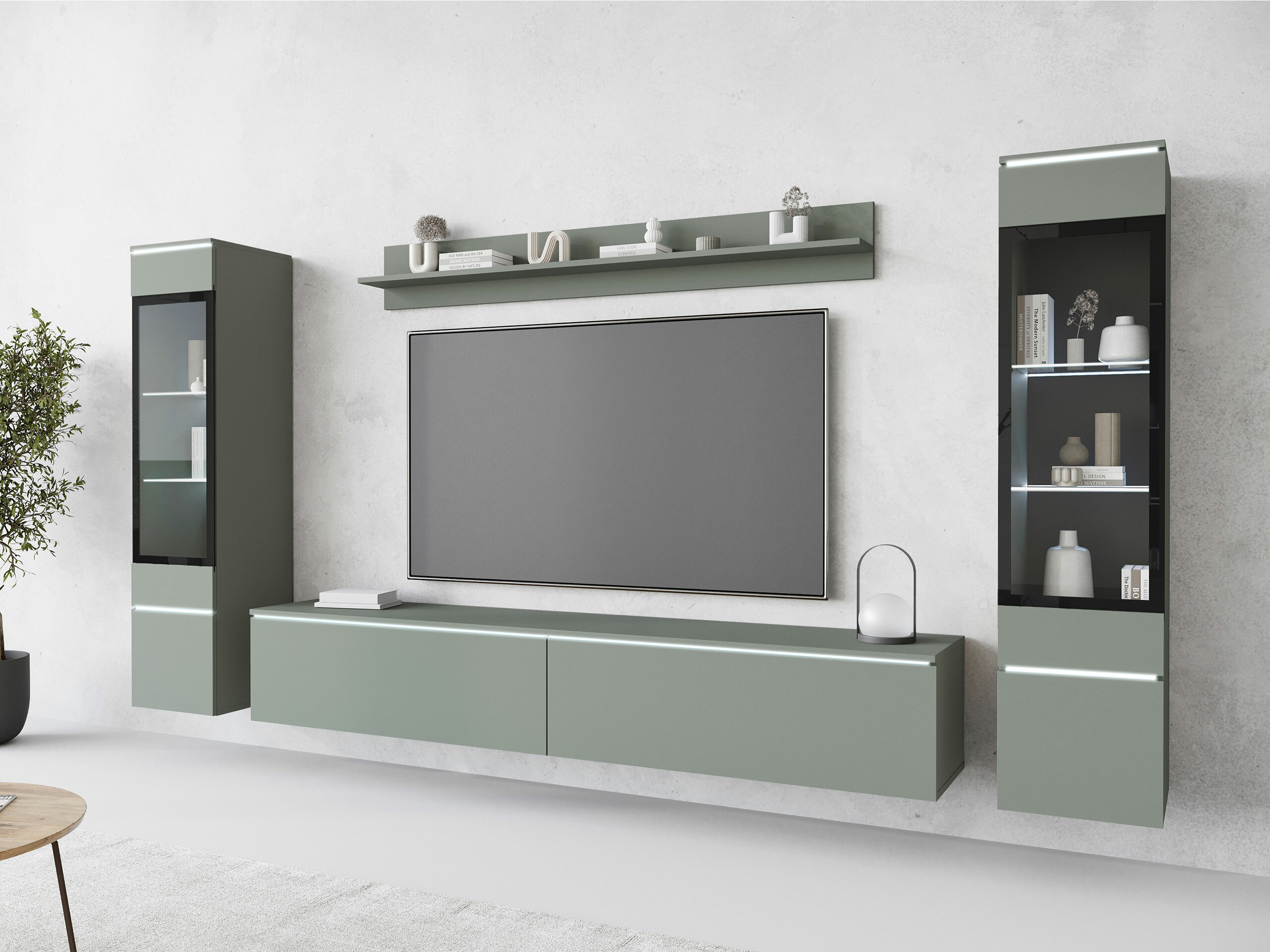 Viesistabas komplekts Sarasota 126 (Putekļaini zaļa)