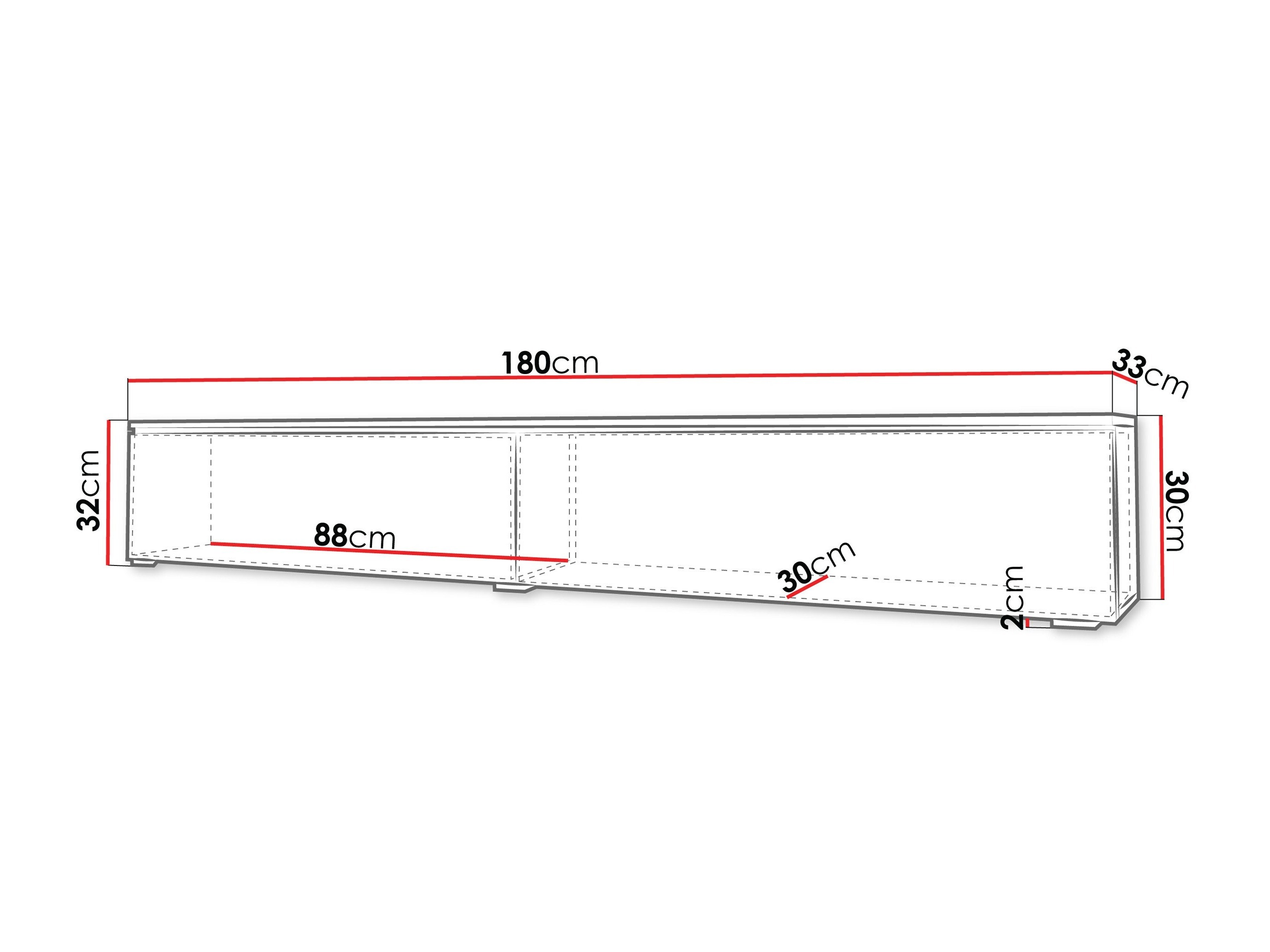 TV galds Sarasota 121 (Matera pelēks + Kastanis)