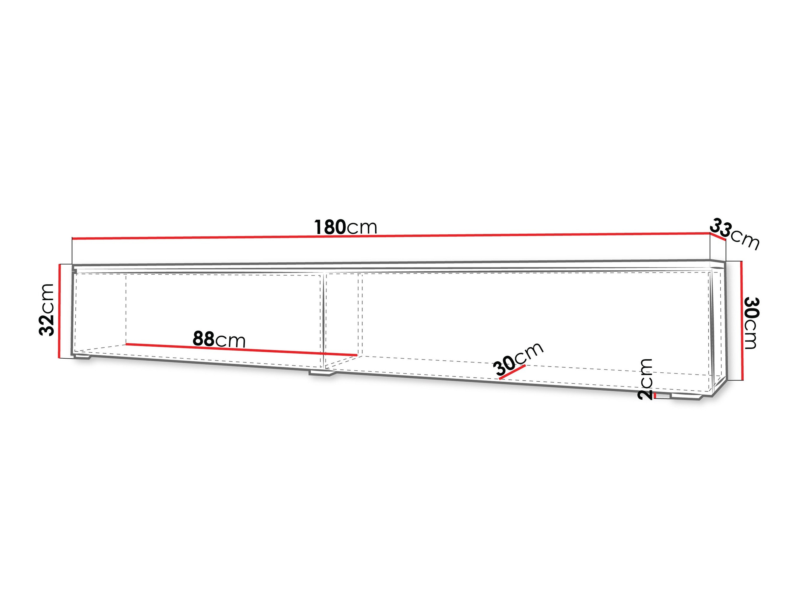 TV galds Sarasota 121 (Pelēks)