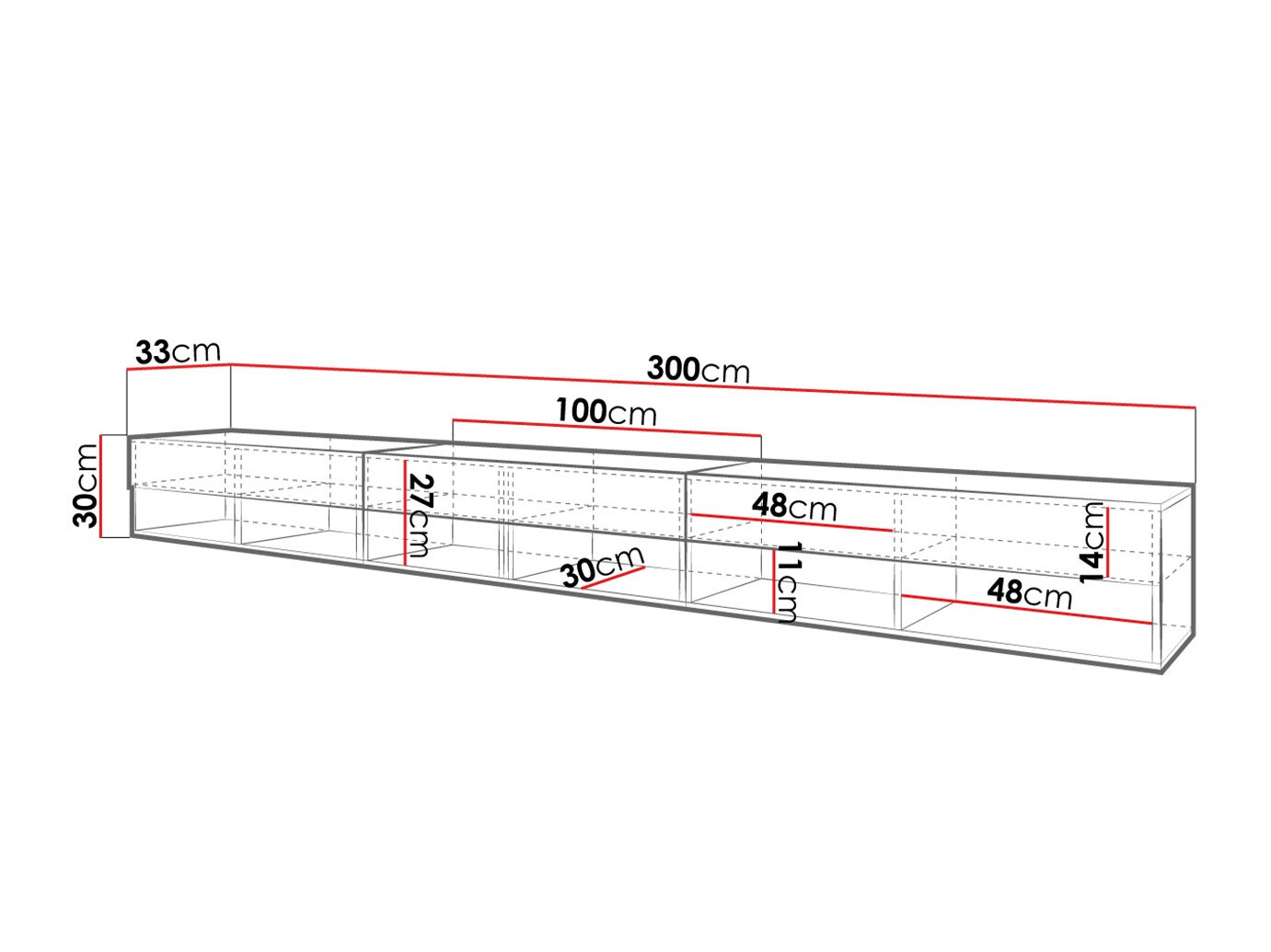TV galds Sarasota 144 (Grafīts)