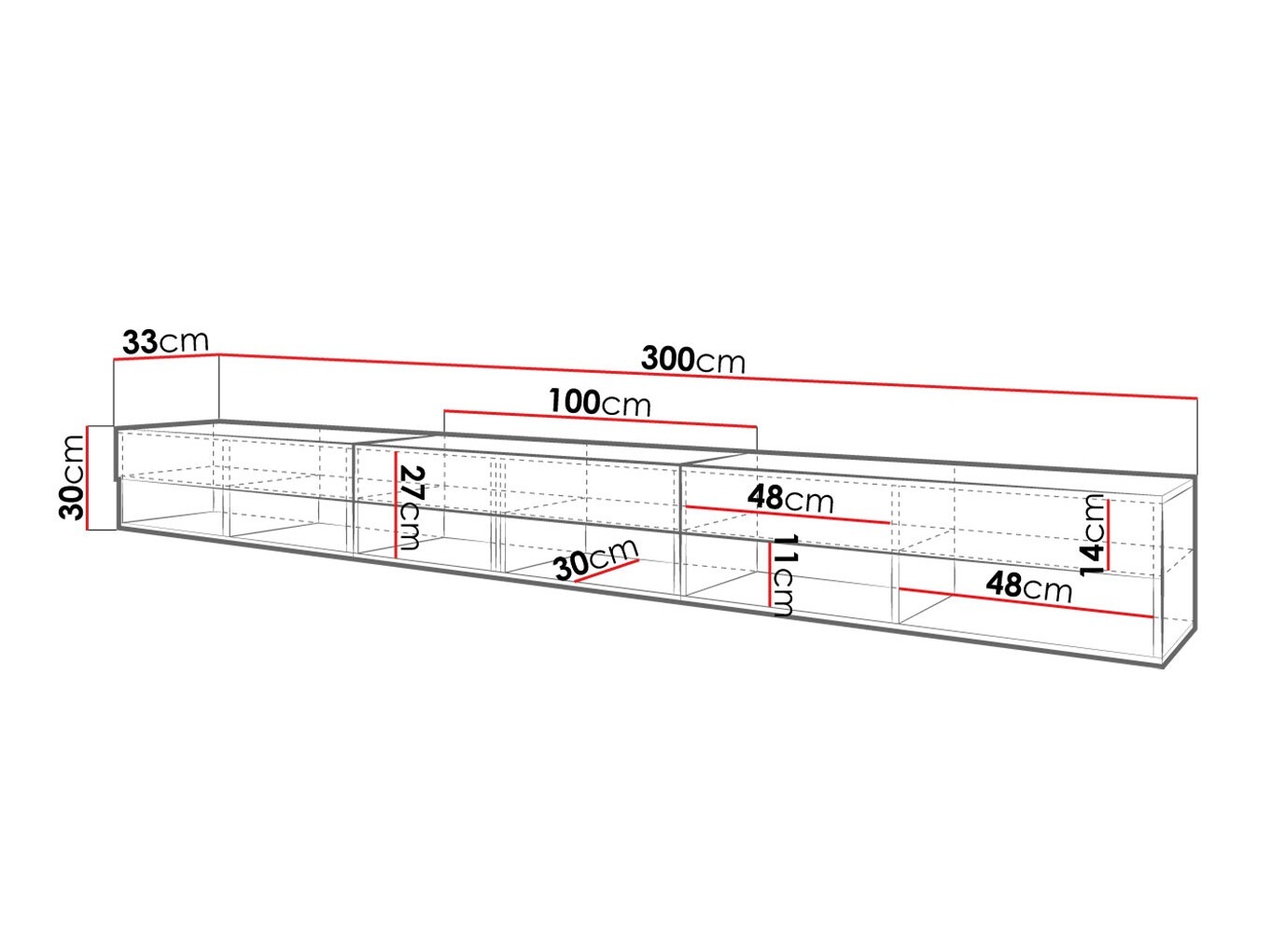 TV galds Sarasota 144 (Matera pelēks + Kastanis)