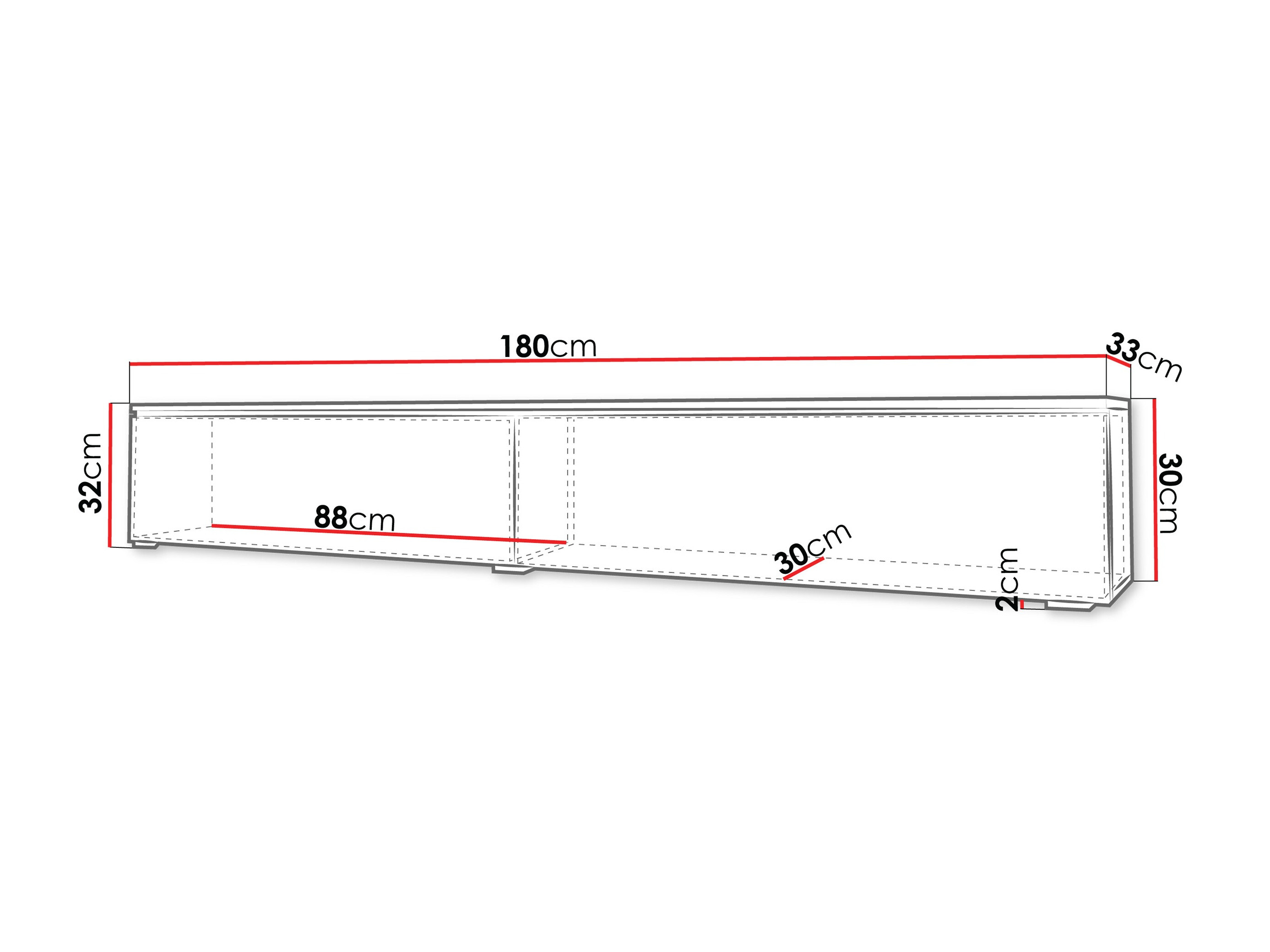 ТВ тумба Sarasota 121 (Матера серый + Каштан)