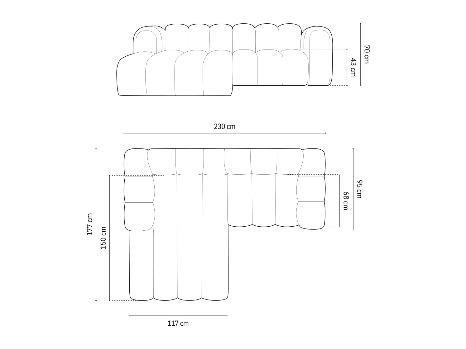 Moduļu stūra dīvāns Cirleve 104 (Baloo 2085)