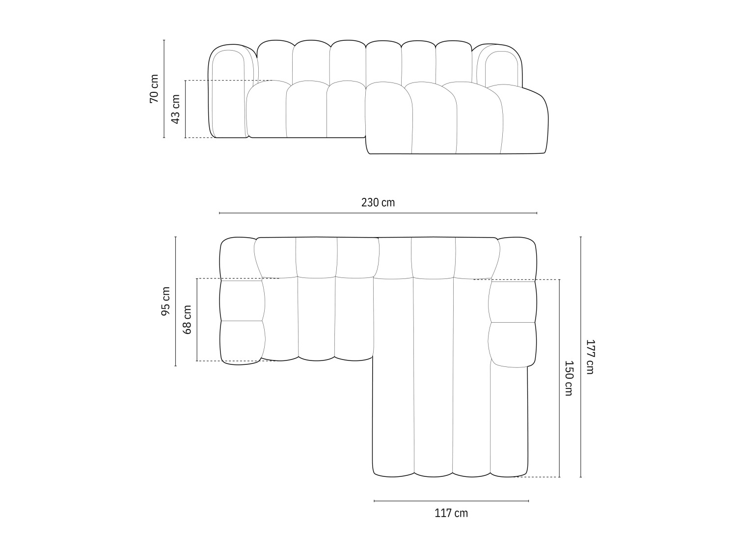 Moduļu stūra dīvāns Cirleve 104 (Baloo 2088)
