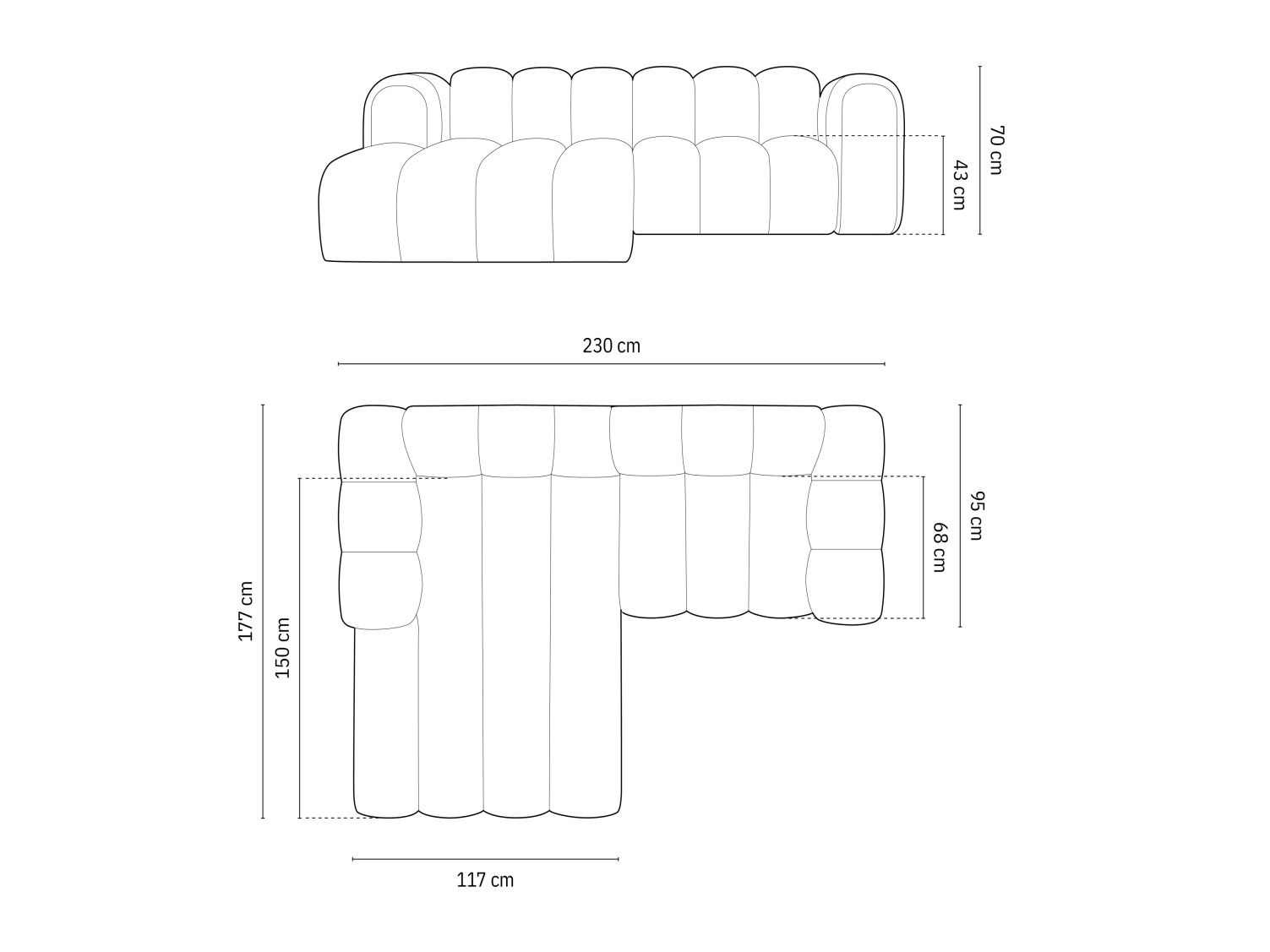 Moduļu stūra dīvāns Cirleve 104 (Baloo 2090)