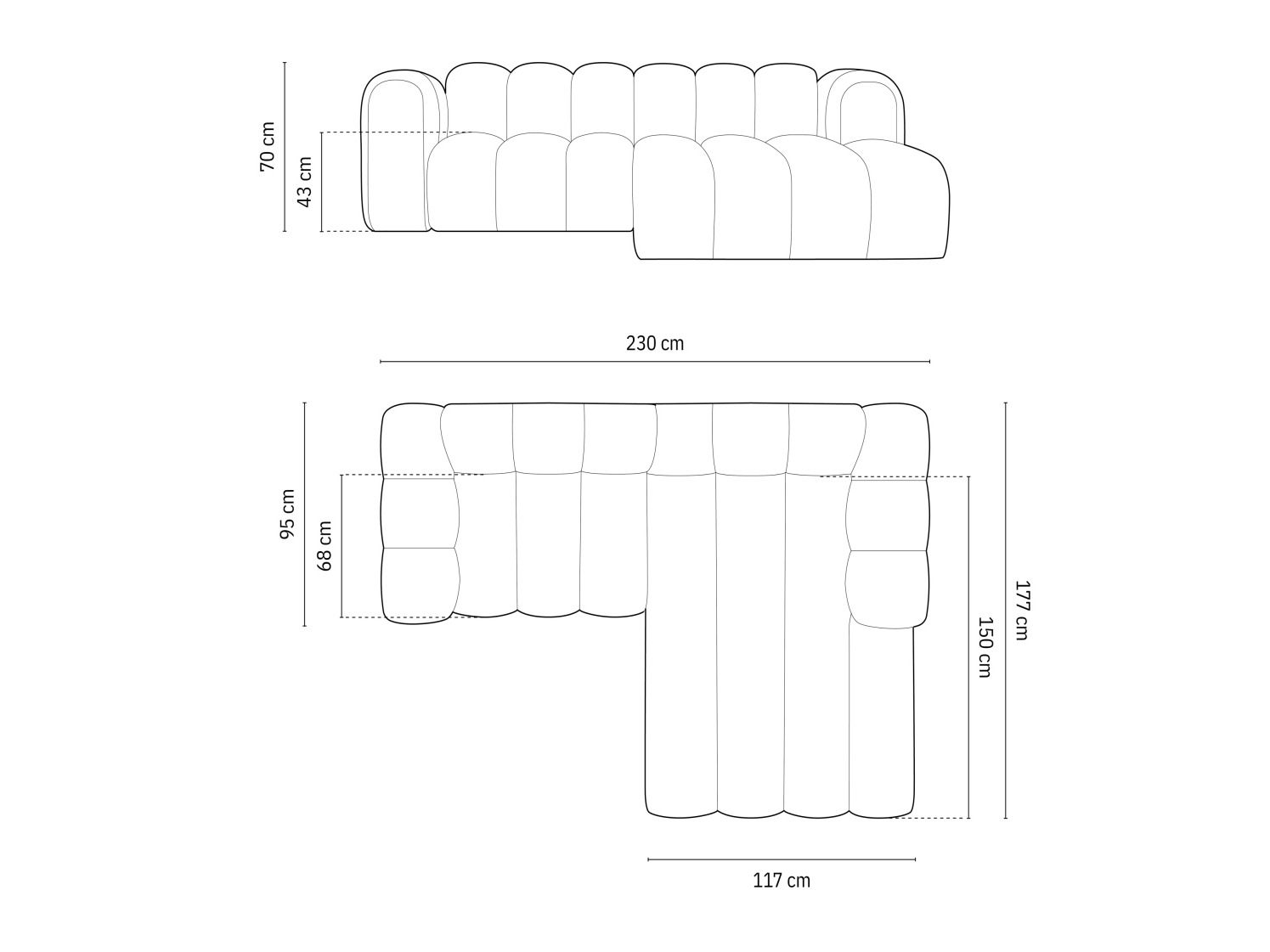 Moduļu stūra dīvāns Cirleve 104 (Baloo 2090)