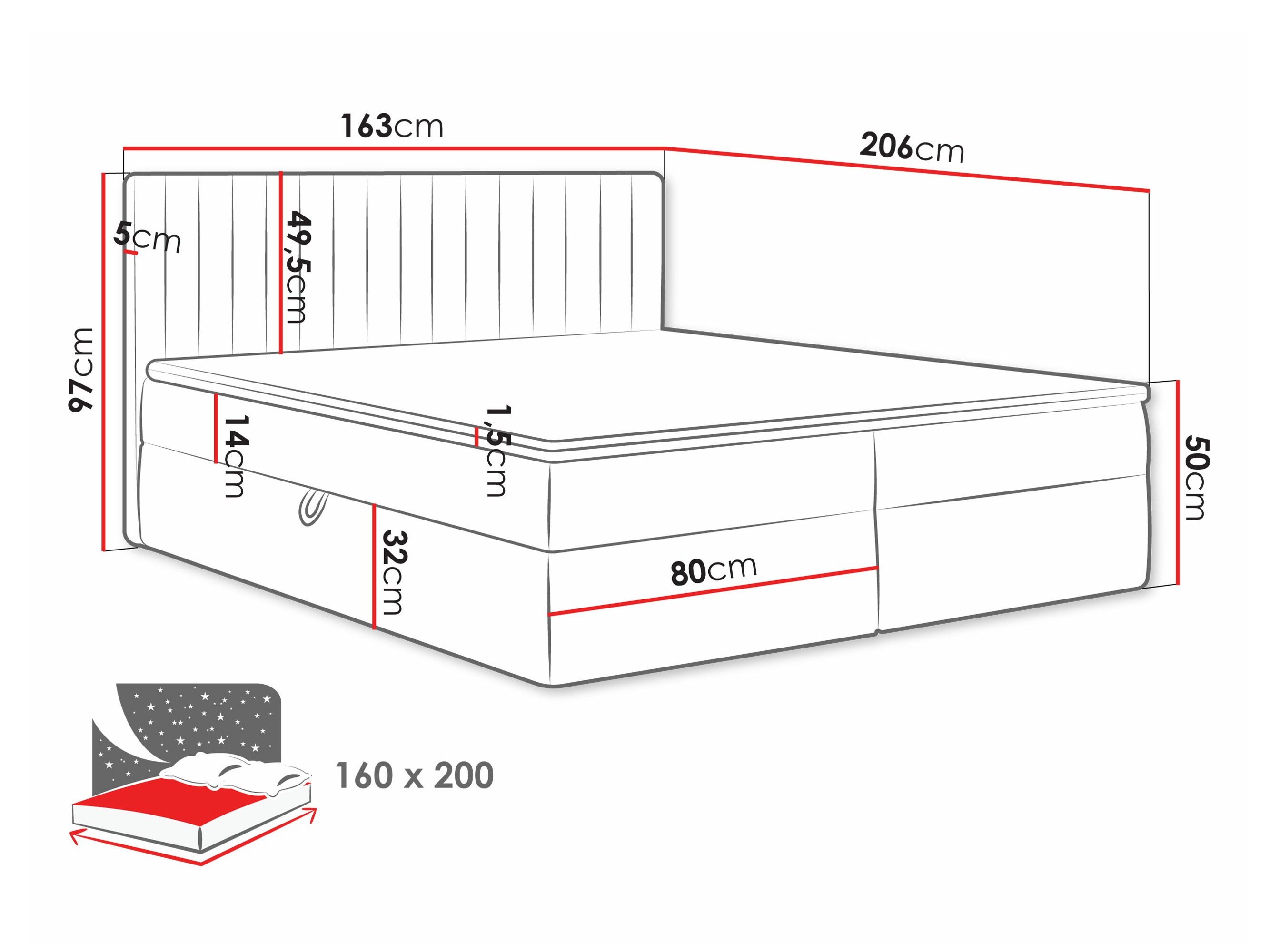 Kontinentālā gulta Comfivo 481 (Manila 16)