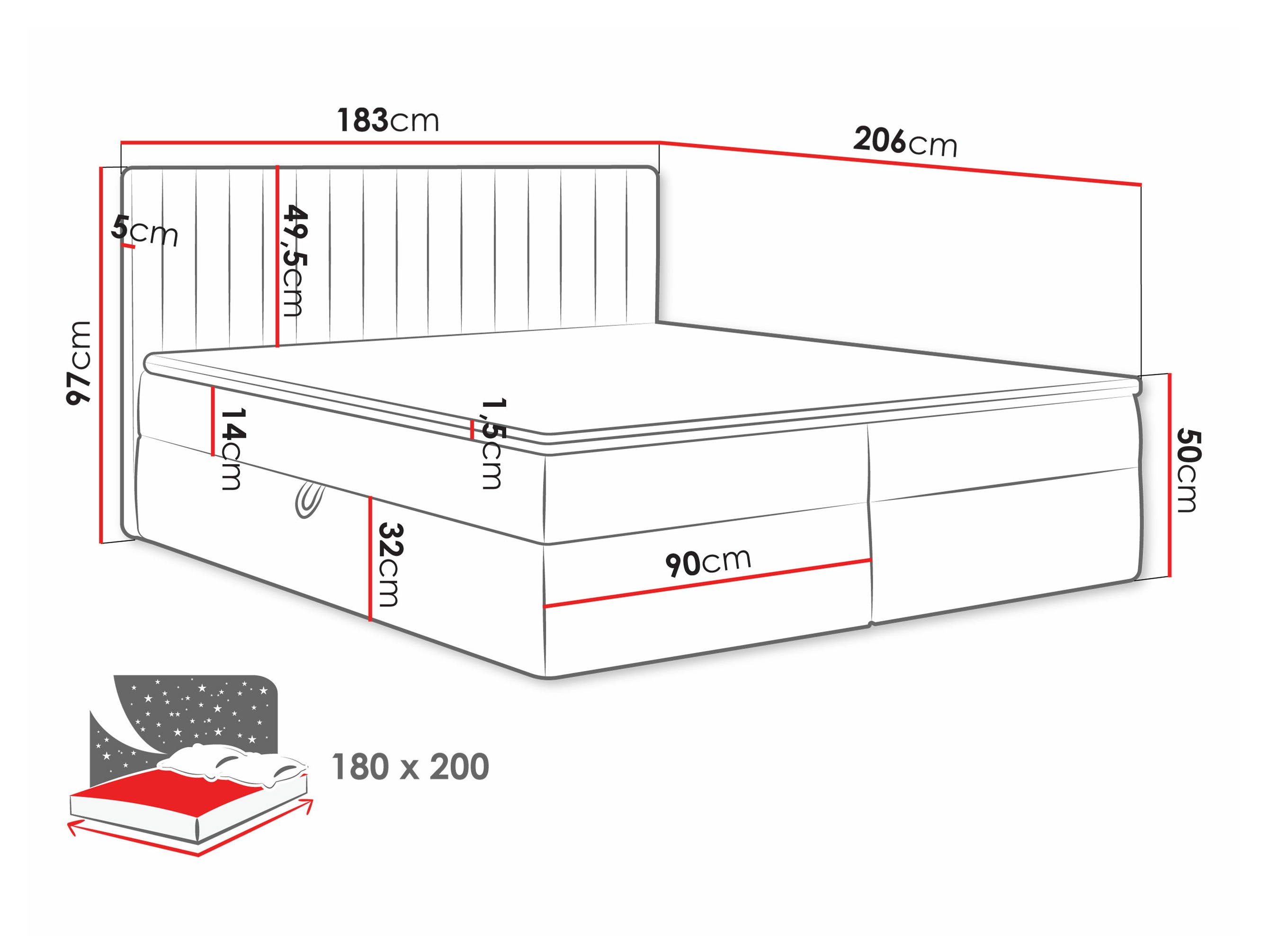 Kontinentālā gulta Comfivo 481 (Manila 16)