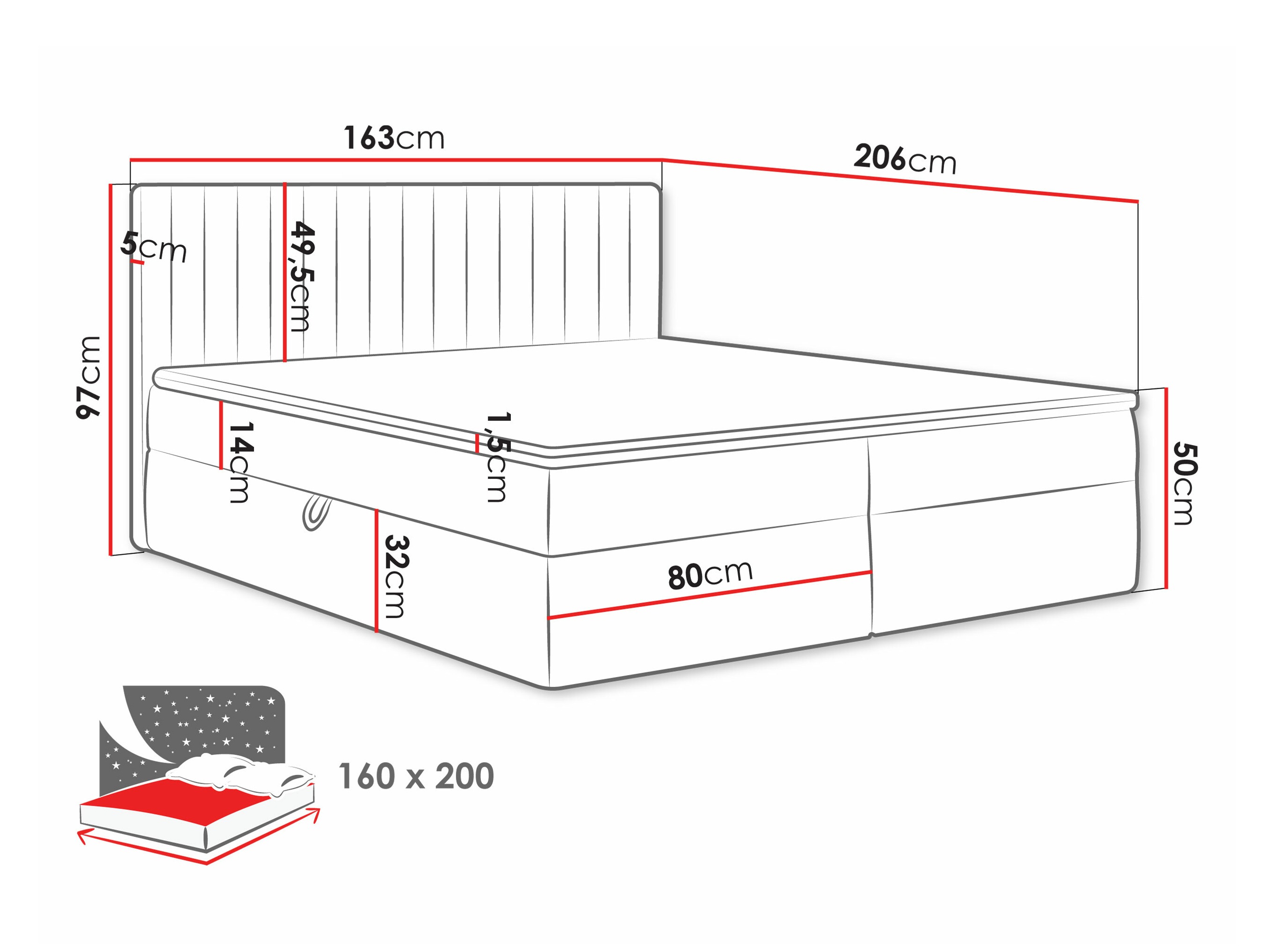 Kontinentālā gulta Comfivo 481 (Manila 18)