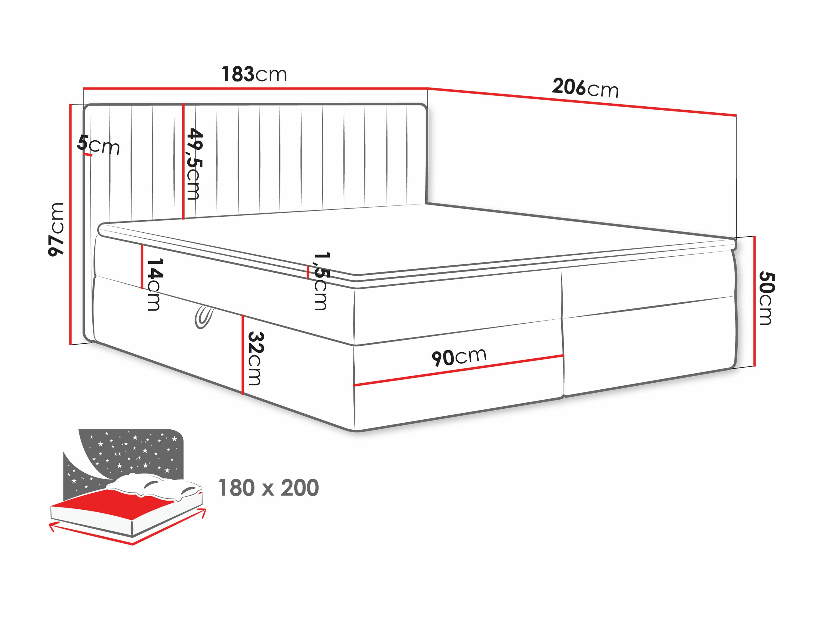 Kontinentālā gulta Comfivo 481 (Manila 26)