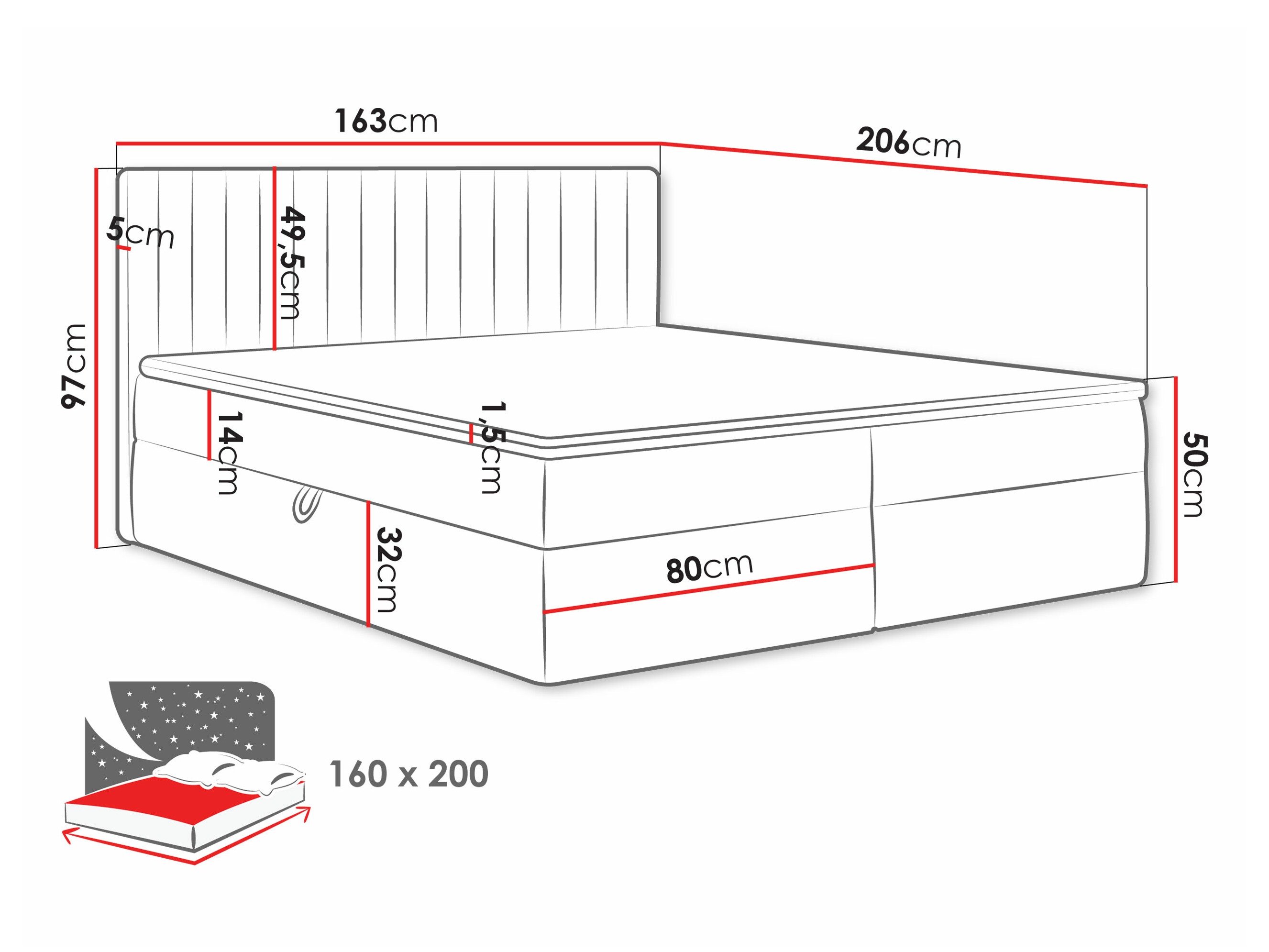 Kontinentālā gulta Comfivo 481 (Manila 35)