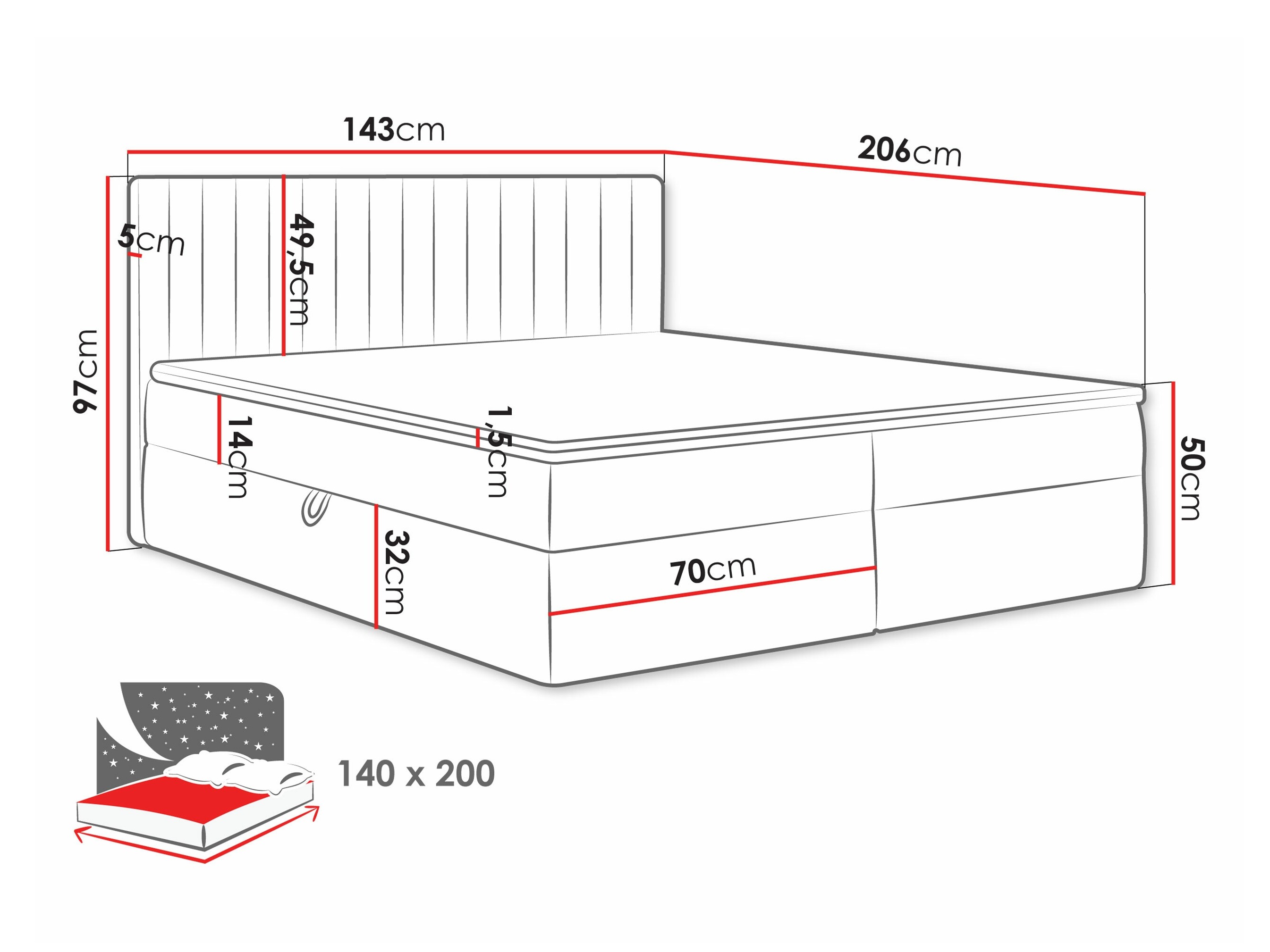 Континентальная кровать Comfivo 481 (Manila 09)