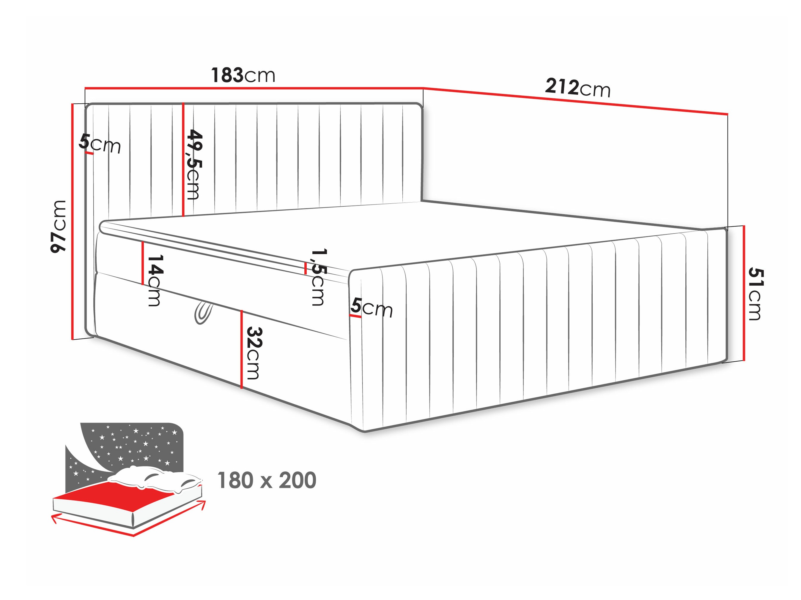 Kontinentālā gulta Comfivo 482 (Manila 26)