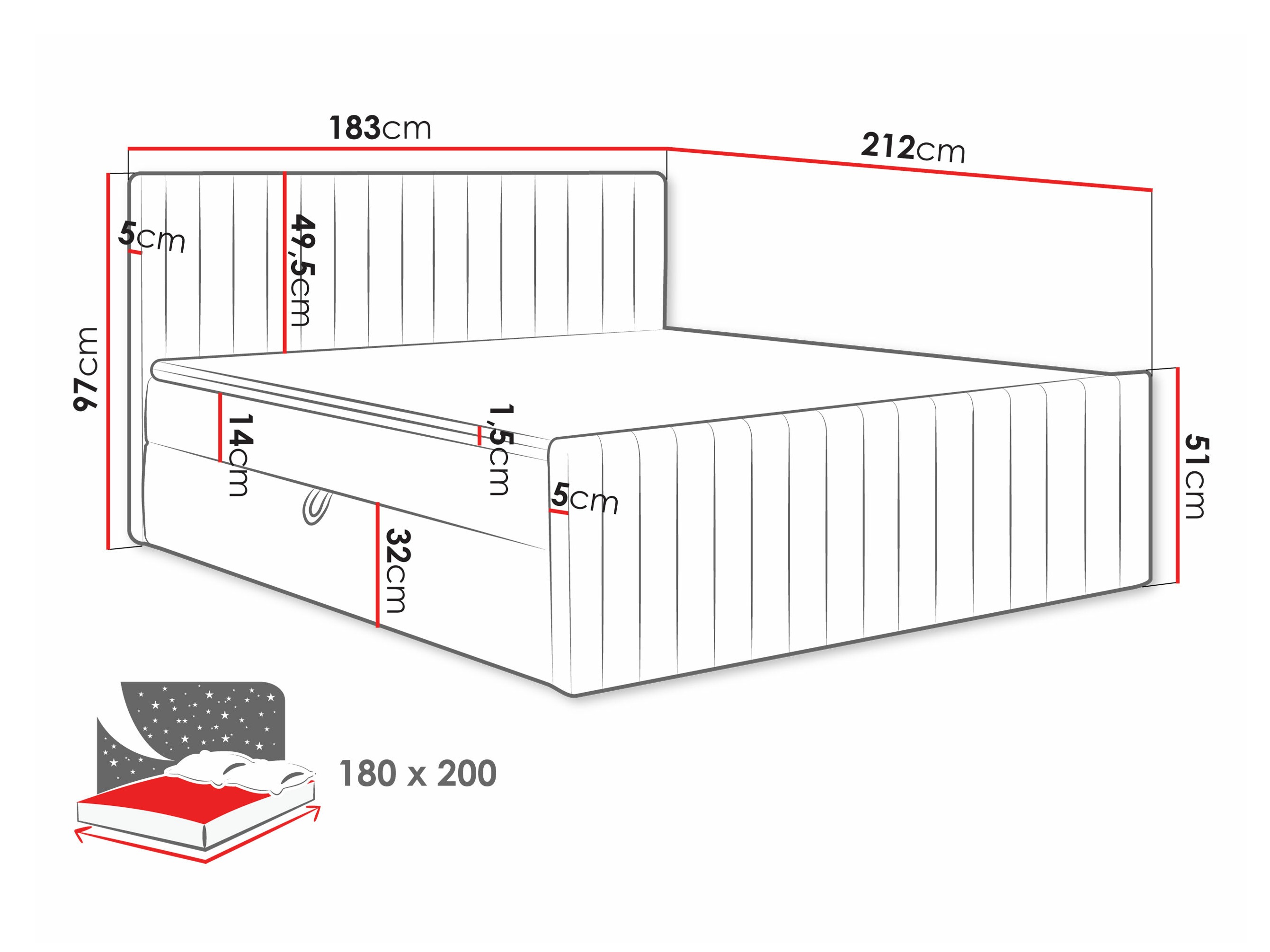Kontinentālā gulta Comfivo 482 (Manila 35)