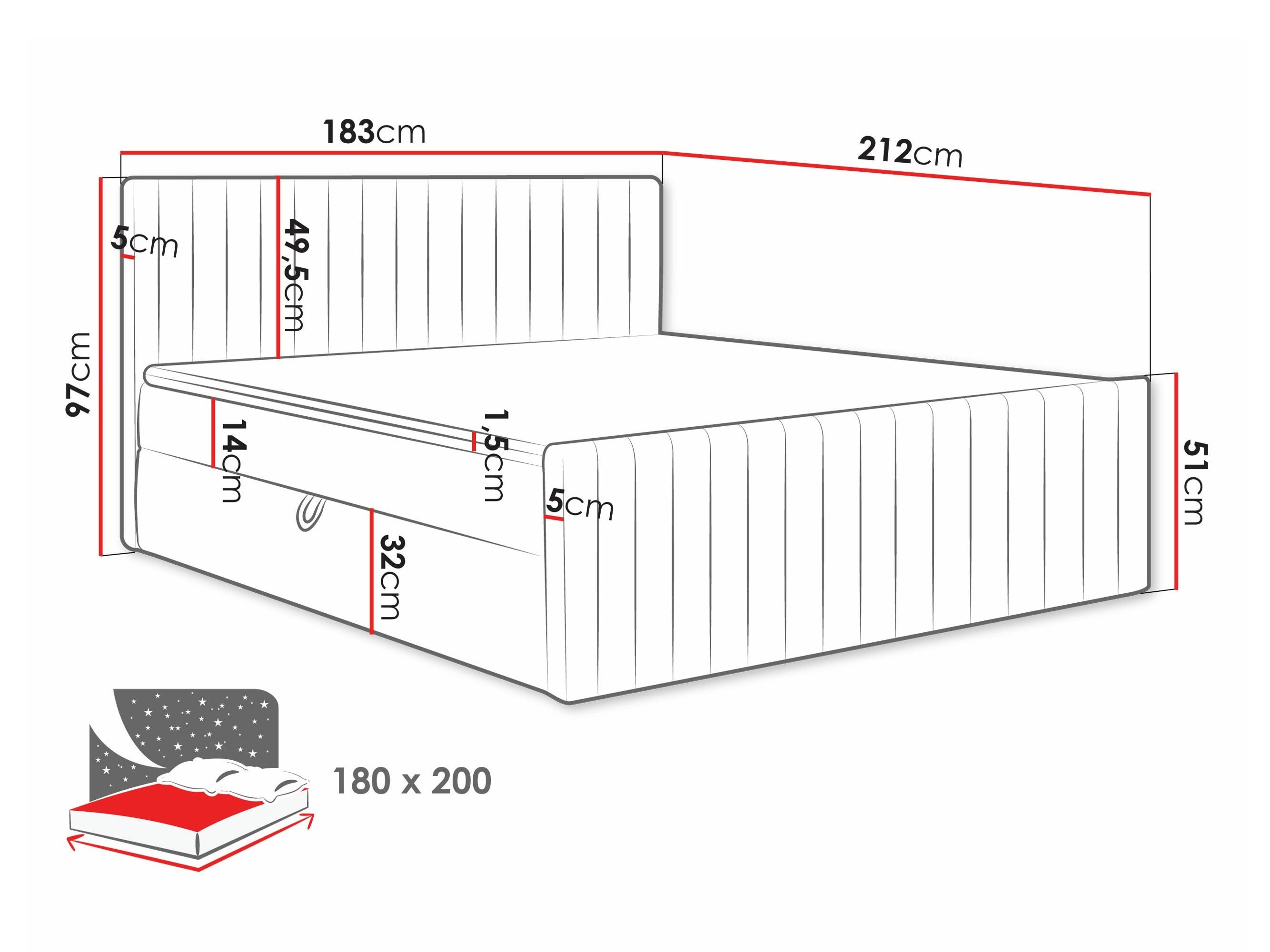 Континентальная кровать Comfivo 482 (Manila 09)