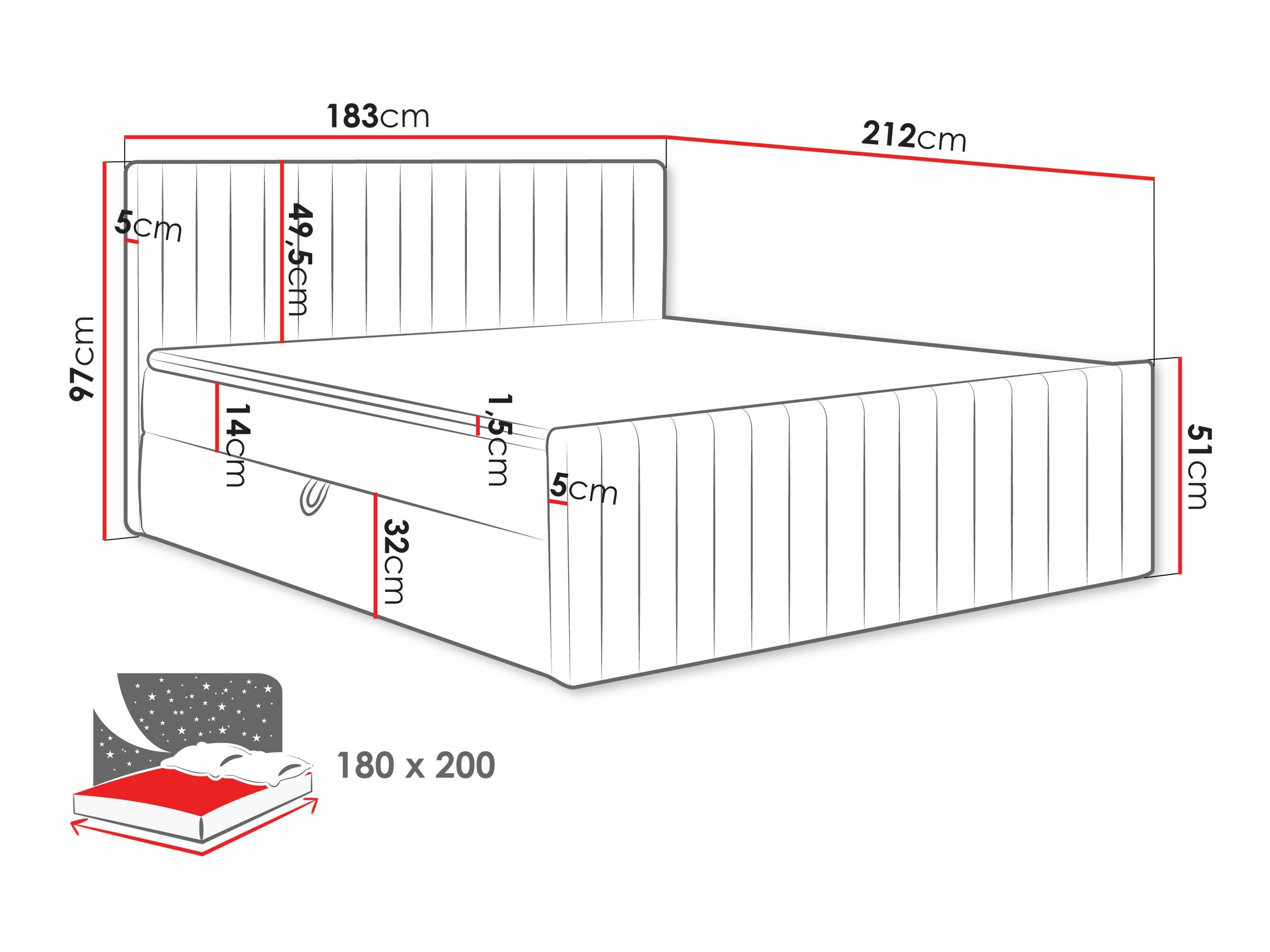 Континентальная кровать Comfivo 482 (Manila 18)