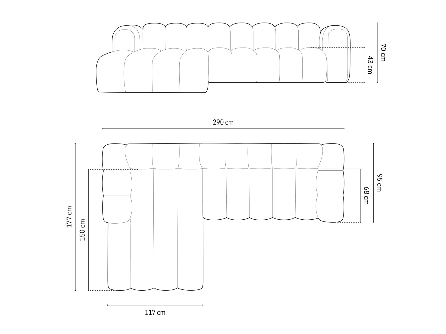 Moduļu stūra dīvāns Cirleve 106 (Baloo 2090)