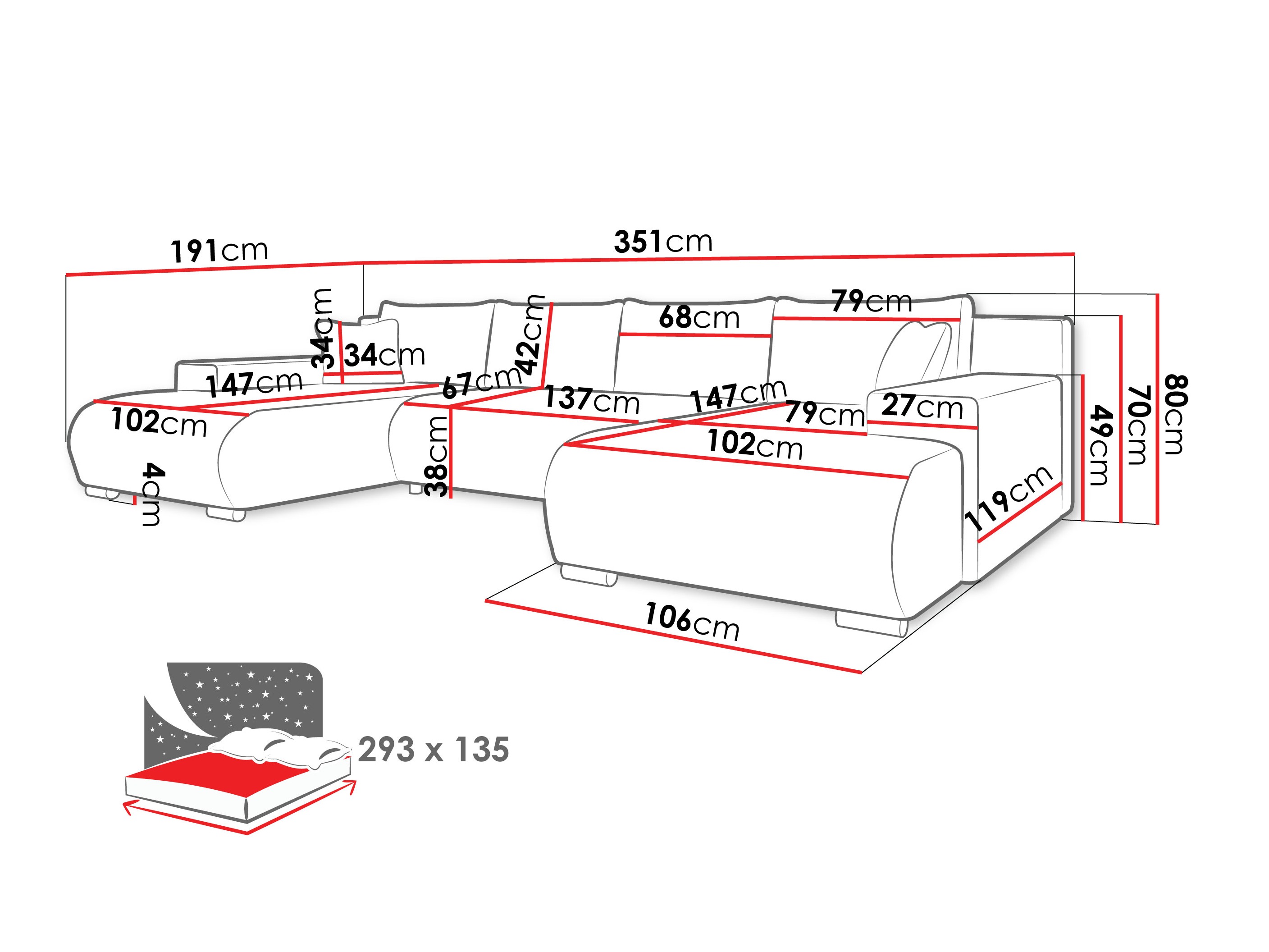 Угловой диван Comfivo 483 (Wave 09)