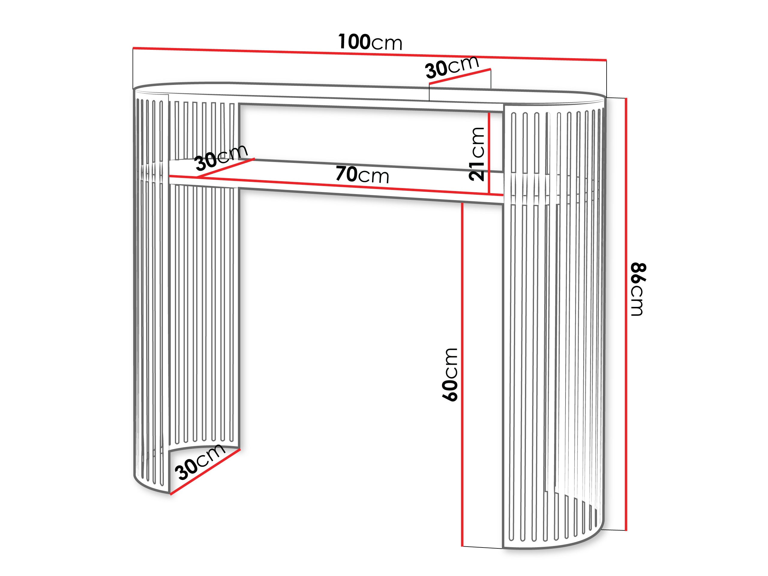 Консоль Sordore 132 (Чёрный + Черный мрамор)