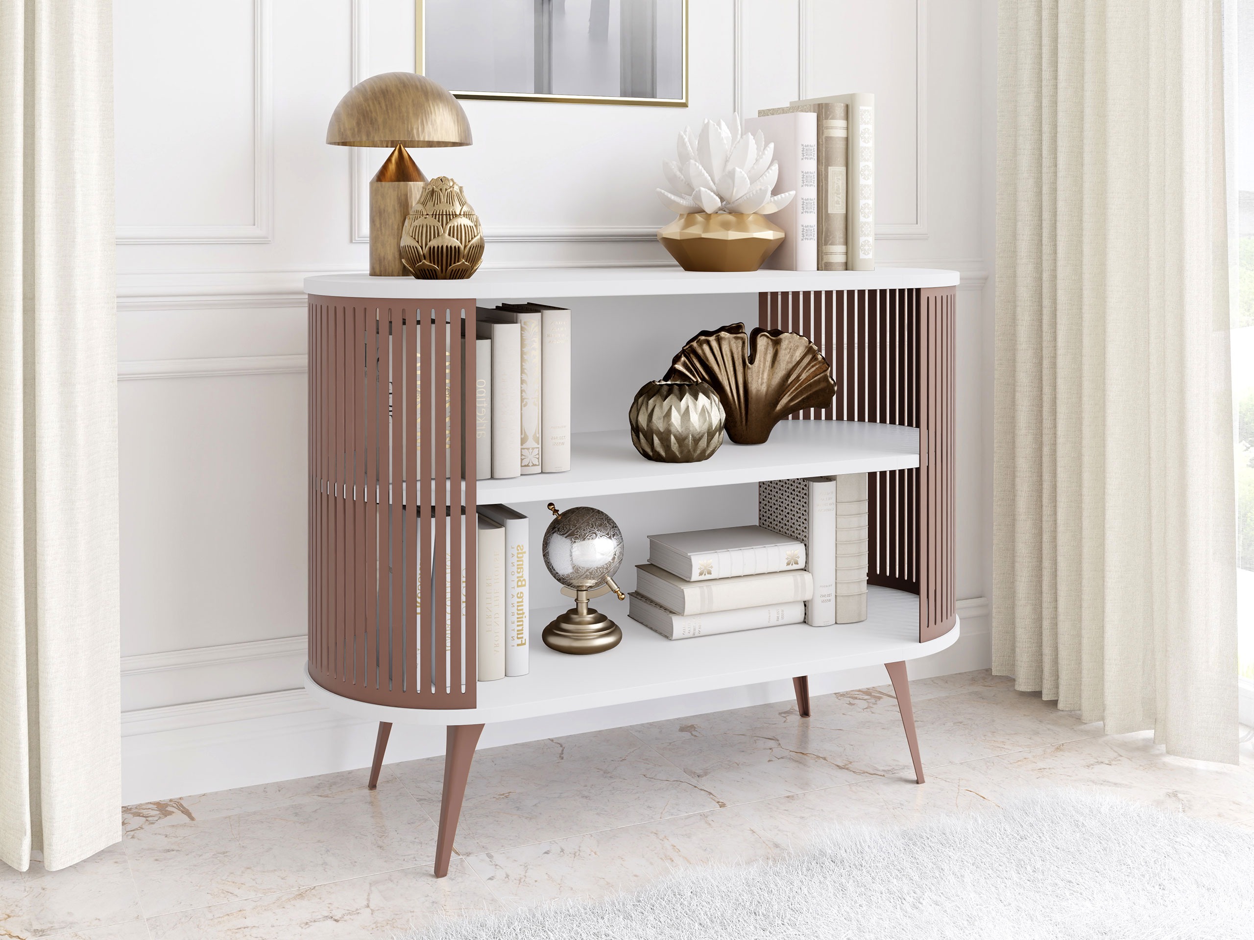 Plaukts Sordore 127 (Tumši rozā + Balts)