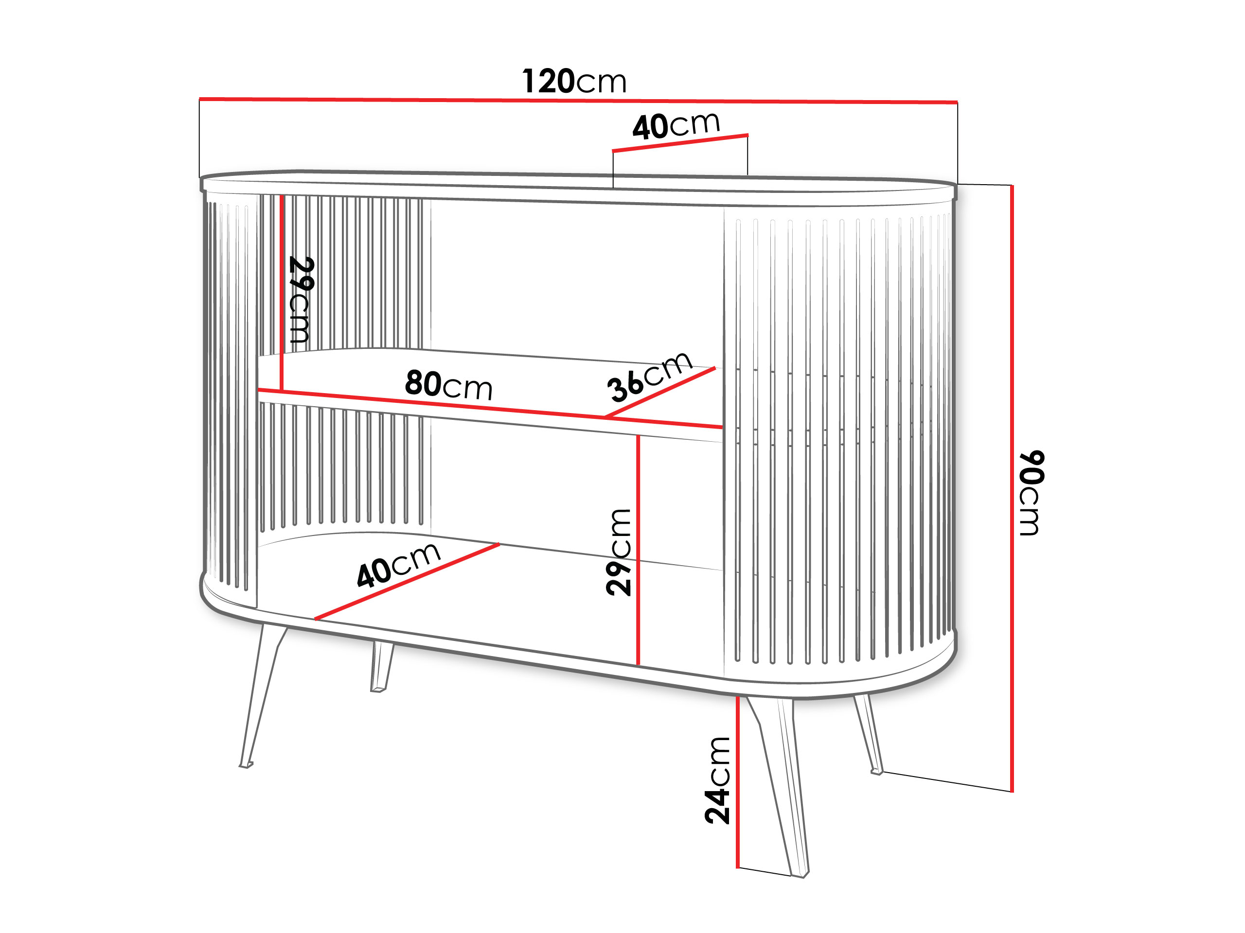 Plaukts Sordore 127 (Tumši rozā + Melns)