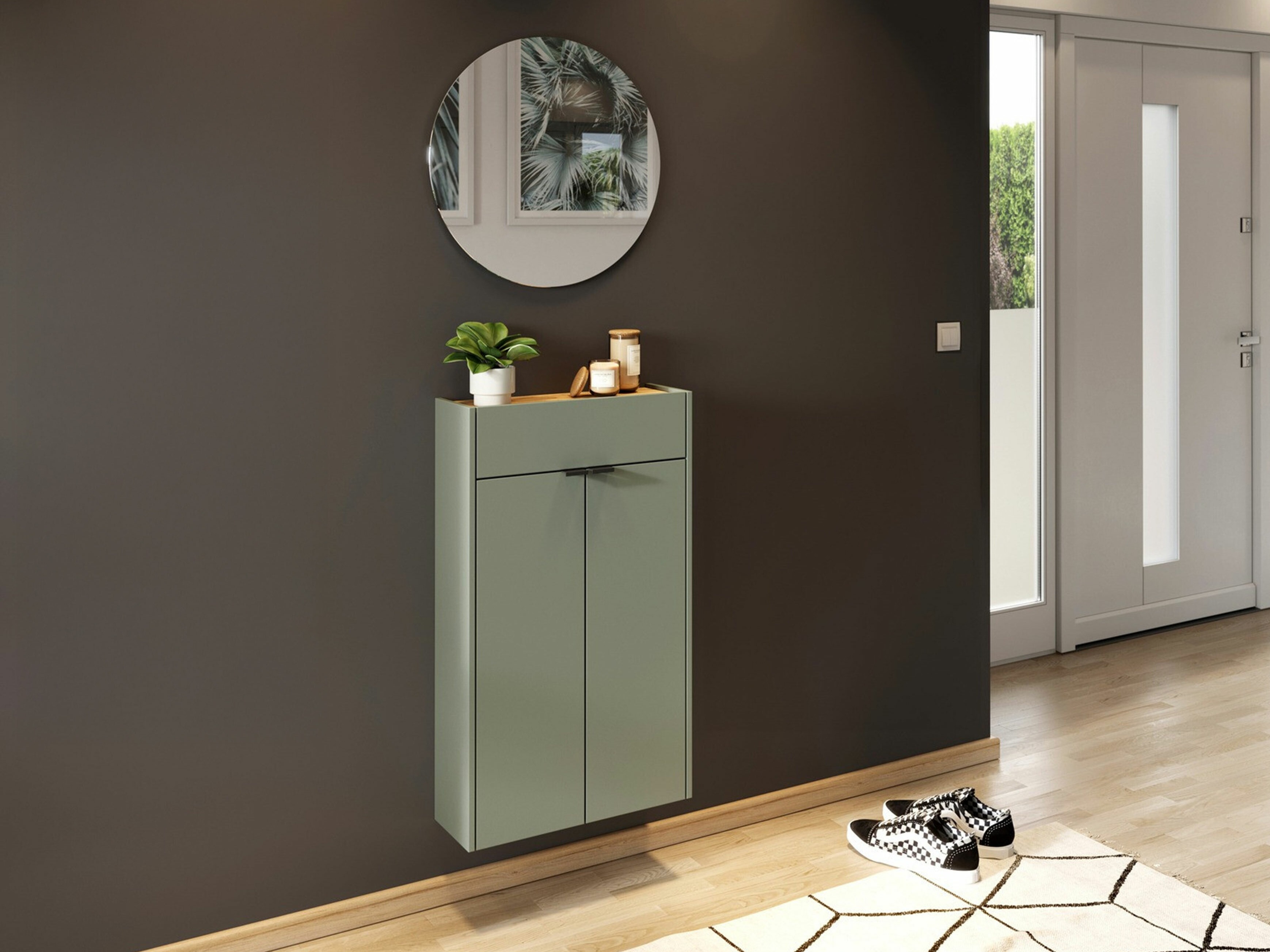 Priekšnama komplekts Cirsale 104 (Putekļaini zaļa + Navarra ozols)