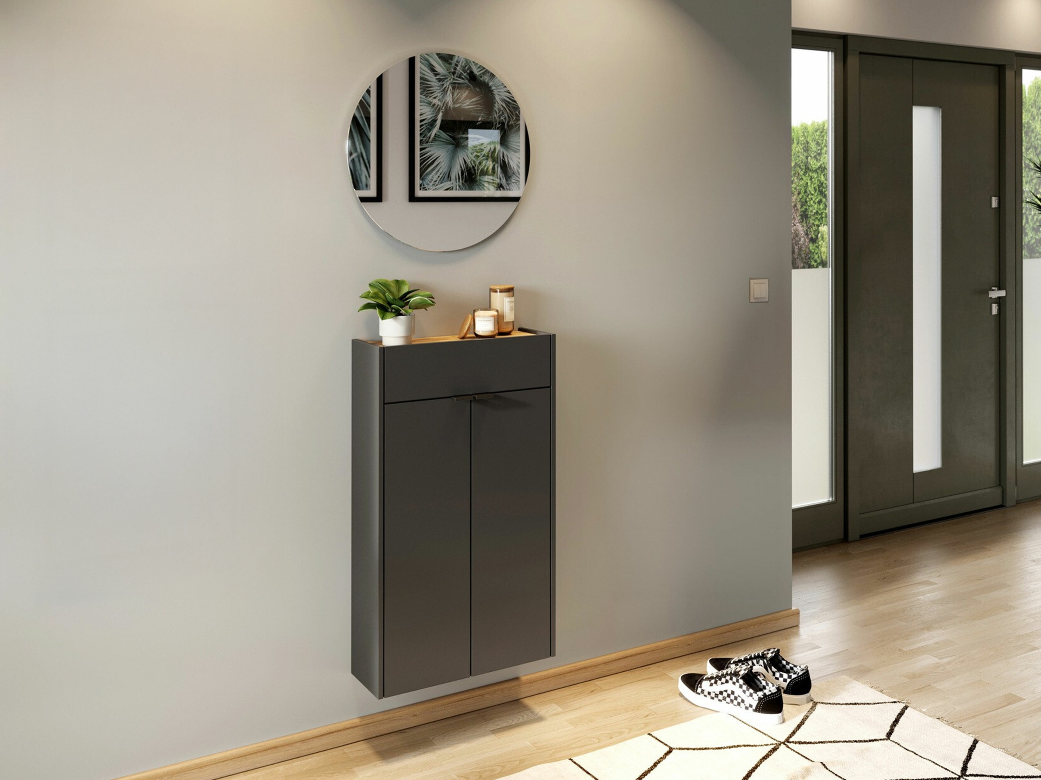 Прихожая Cirsale 104 (Графит + Navarra дуб)