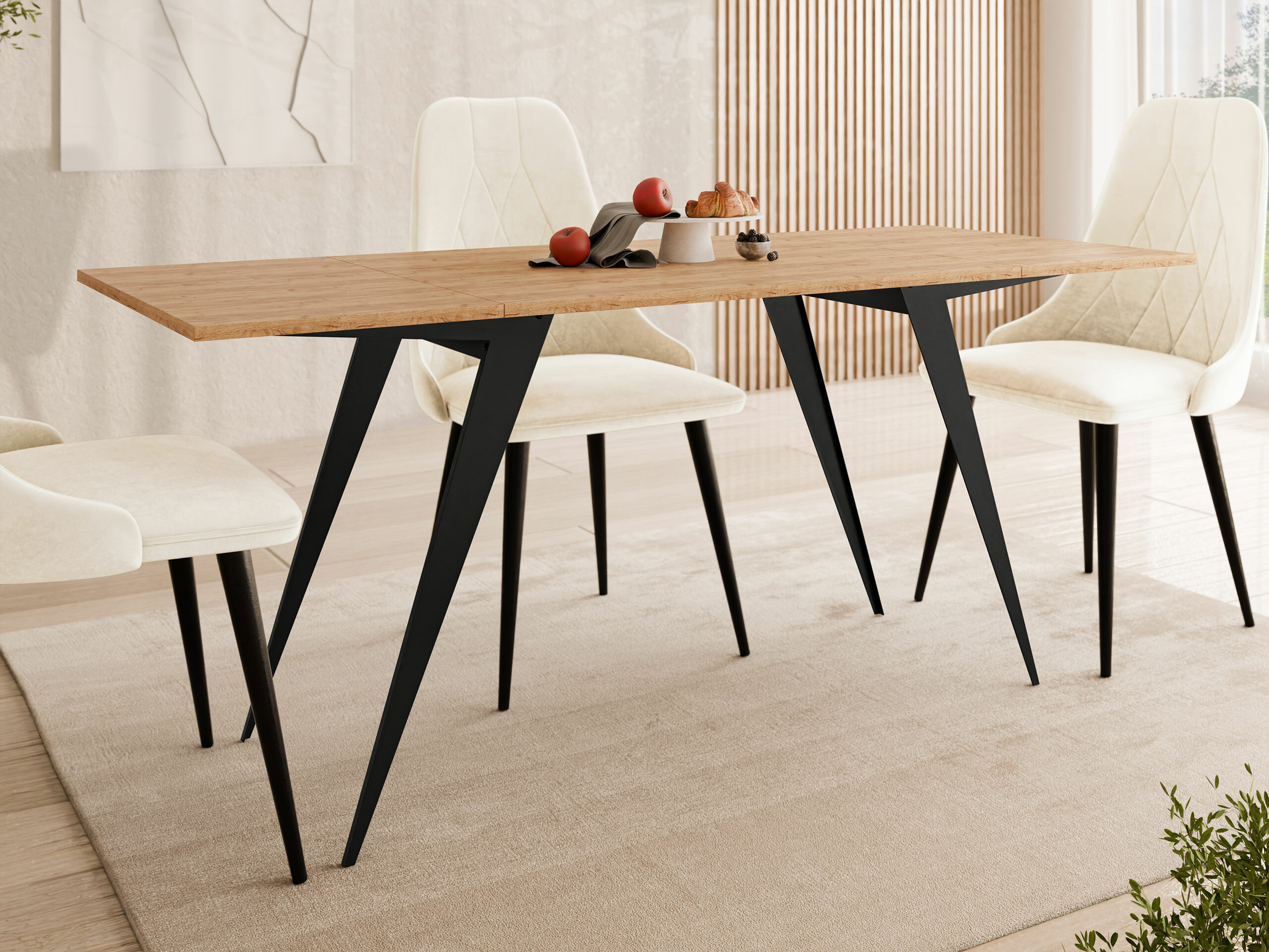 Журнальный столик - трансформер Oswego 150 (Ремесло золотой дуб + Чёрный)