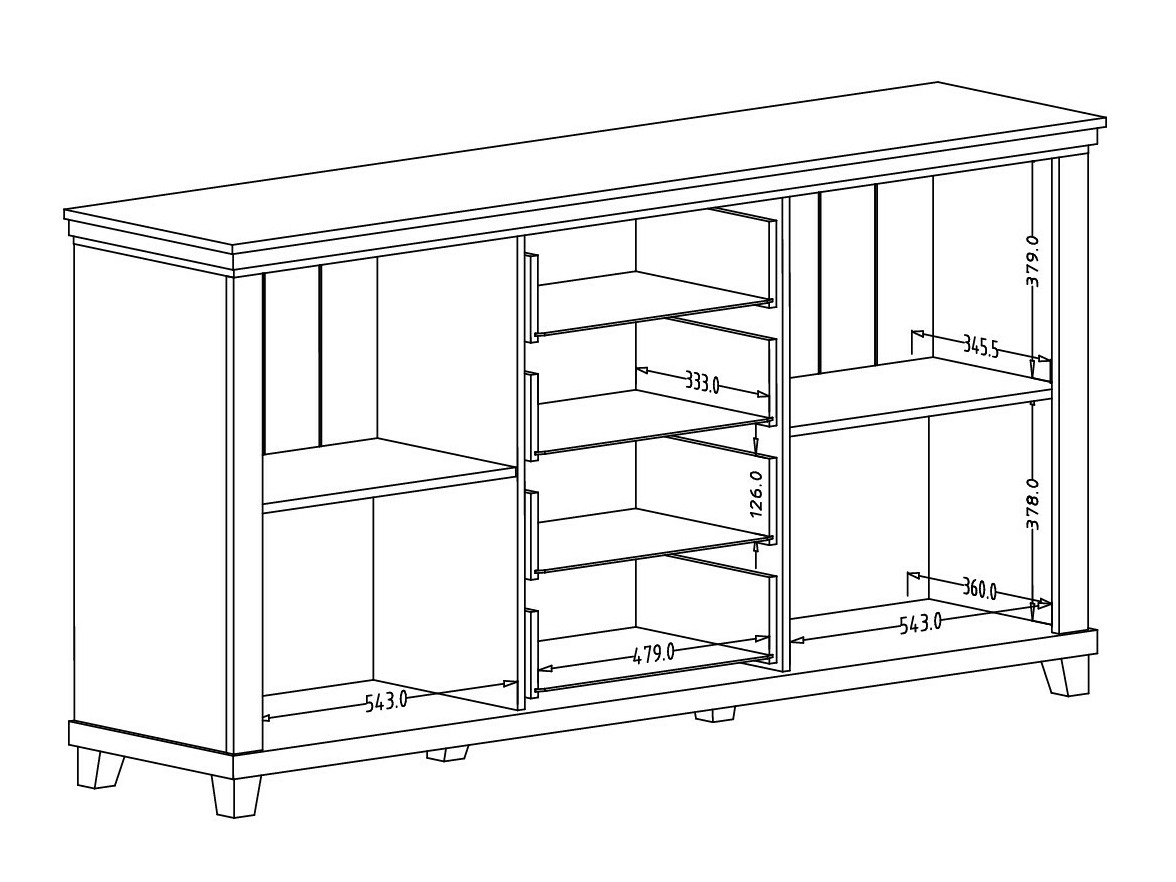 Kомод Tolnue 103 (Светло-бежевый + Дуб)