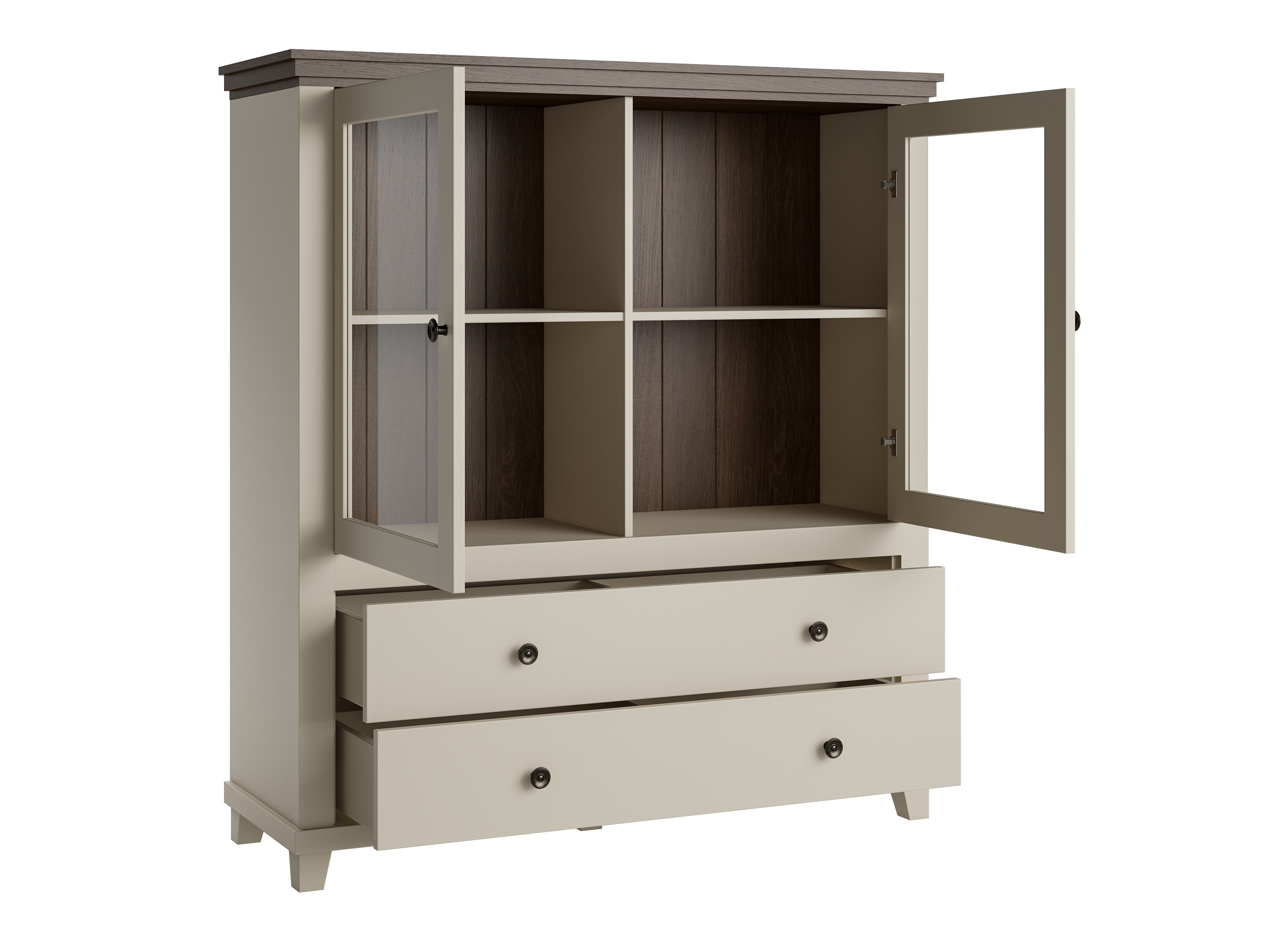 Kомод Tolnue 105 (Светло-бежевый + Дуб)