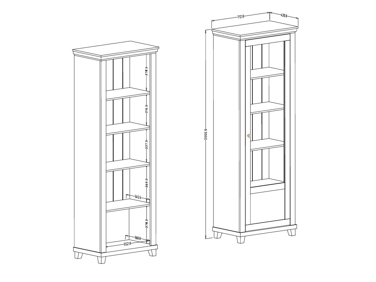 Plaukts Tolnue 101 (Tumši zaļš + Lefkas ozols)